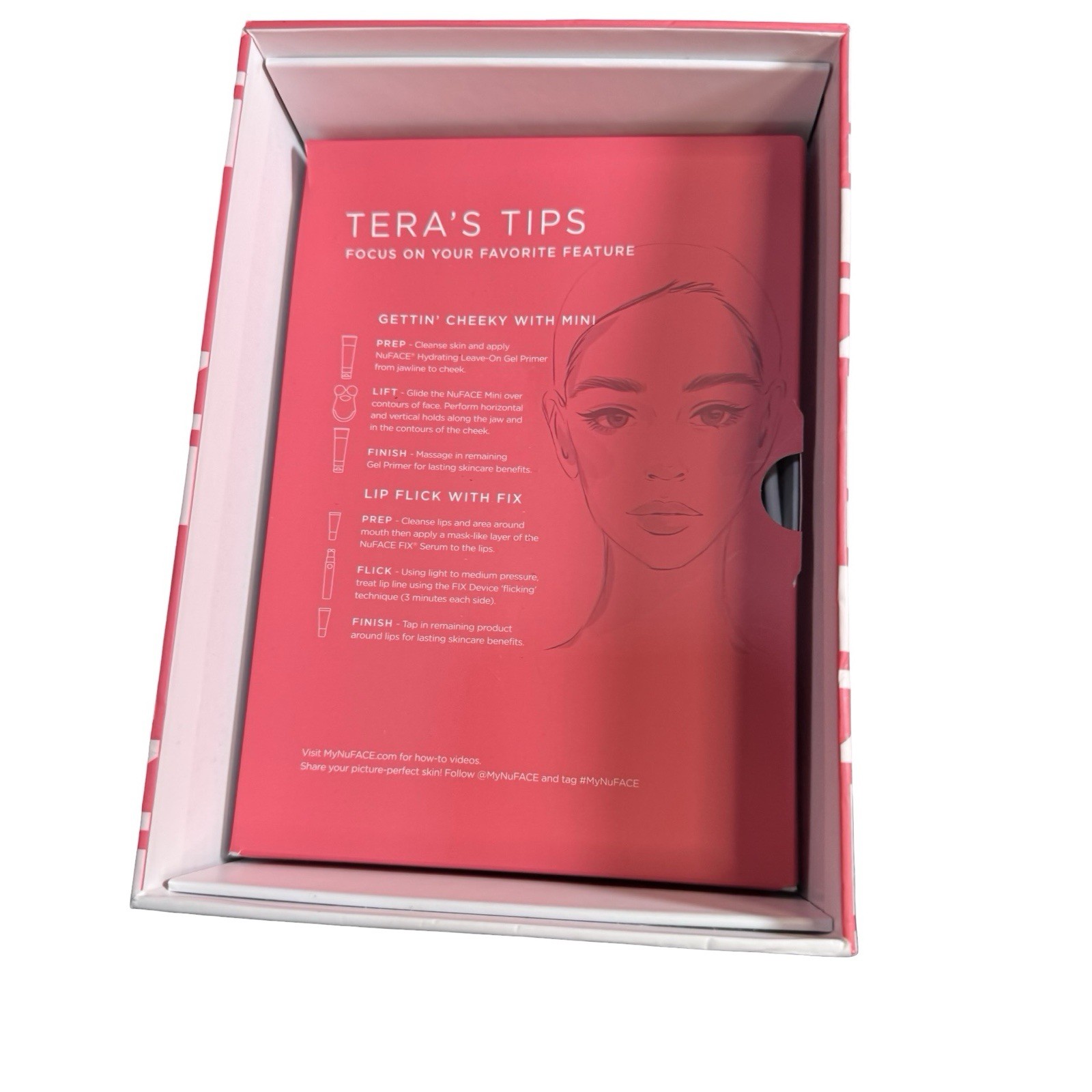 NuFACE Mini Facial Toning Device WHITE 20th Gift Set Bundle