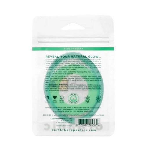 Organic Cotton Exfoliating Facial Pad 1 Unit By Earth Therapeutics