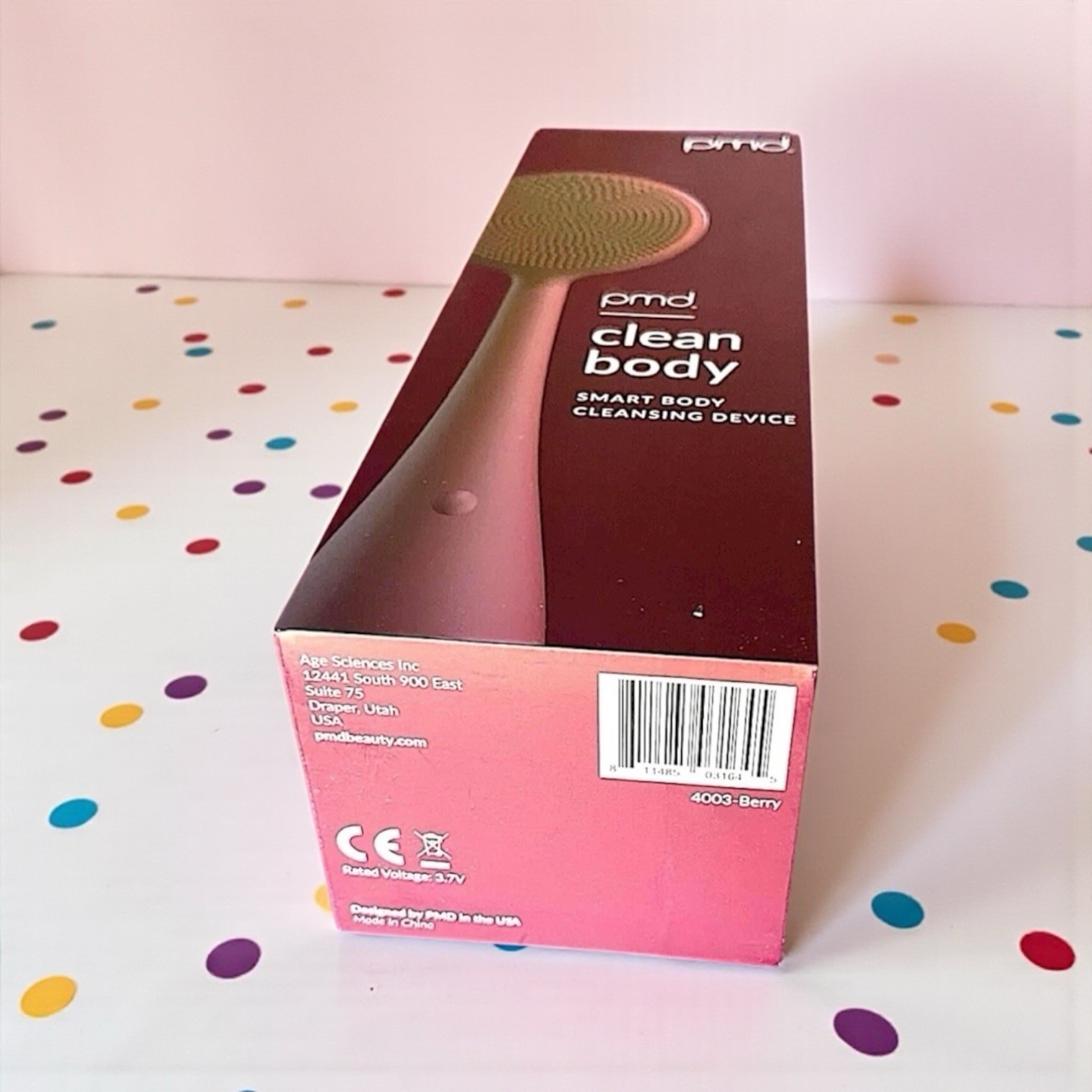 PMD Beauty Clean Body Smart Body Cleansing Device in Berry New In Box MSRP $159