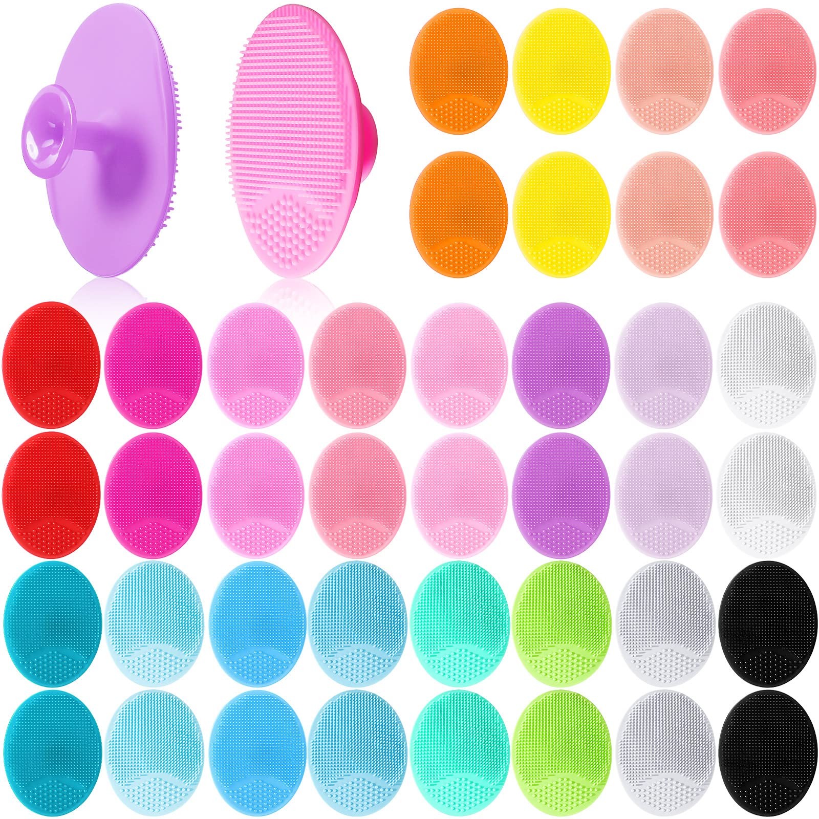 Nuogo 40 Pack Facial Cleansing Brush Face Scrubber Mixed Colors