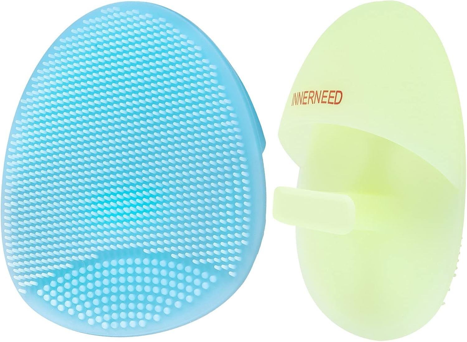 Gentle Dual-Sided Silicone Face Scrubber – Exfoliate & Remove Blackheads, 2-Pack