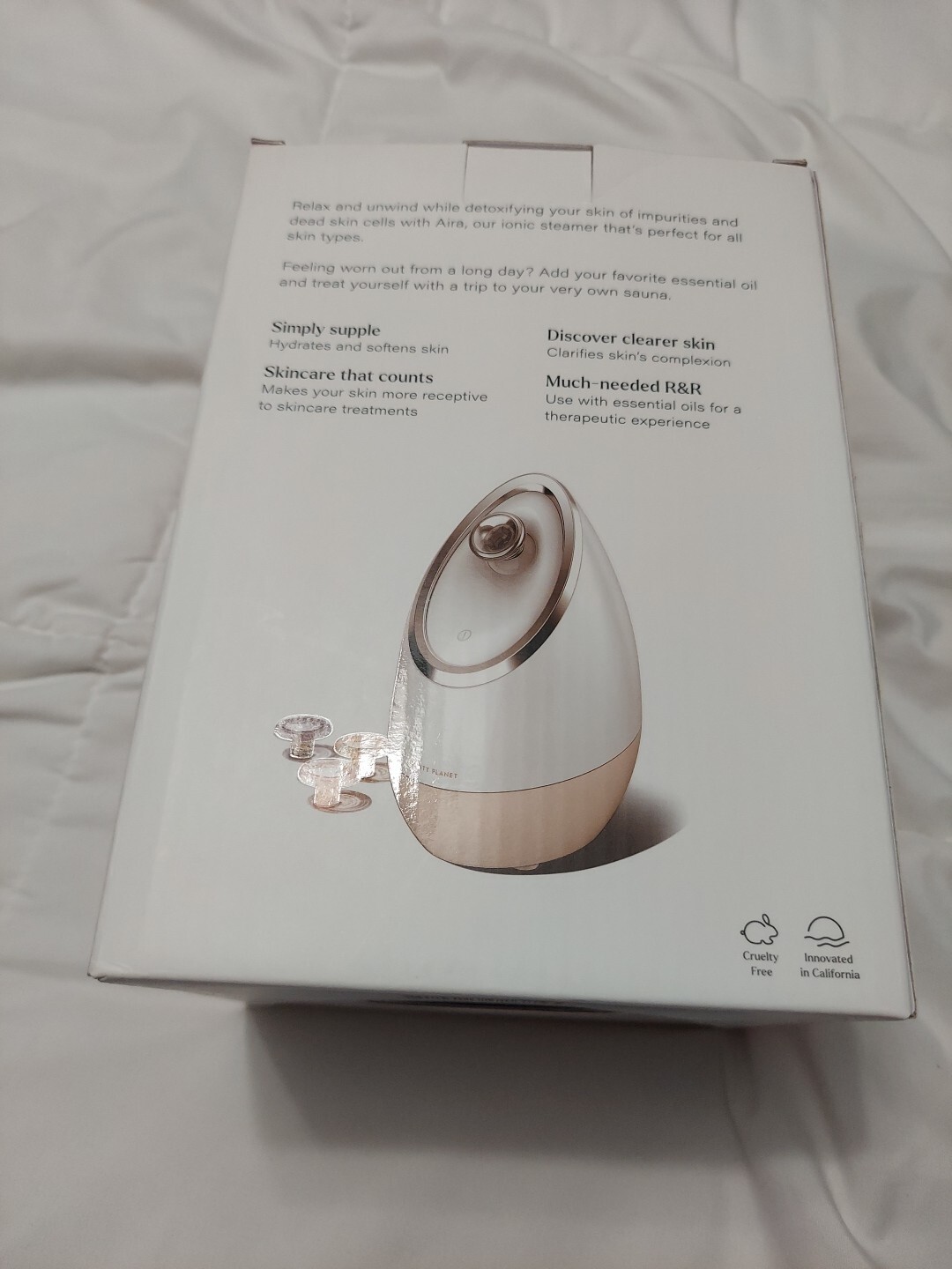Vanity Planet Aira Ionic Facial Steamer Pore Cleaner Detoxifies/Moisturizer NEW