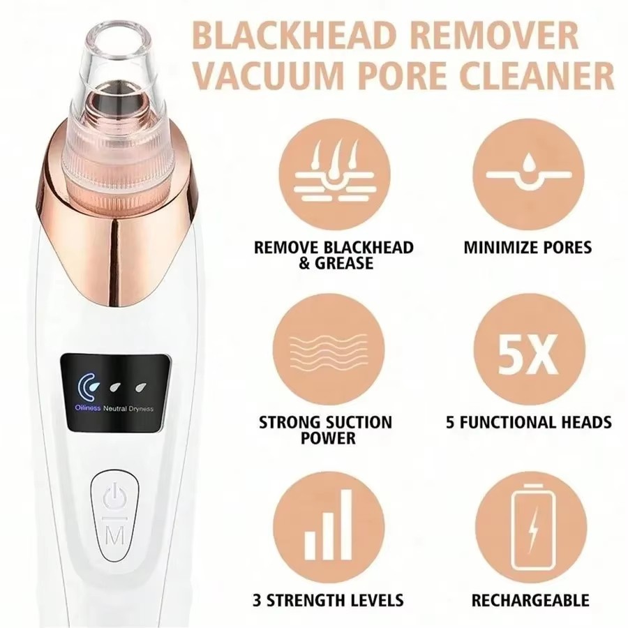 Electric Blackhead Remover Vacuum 5 Suction Pore Cleanser