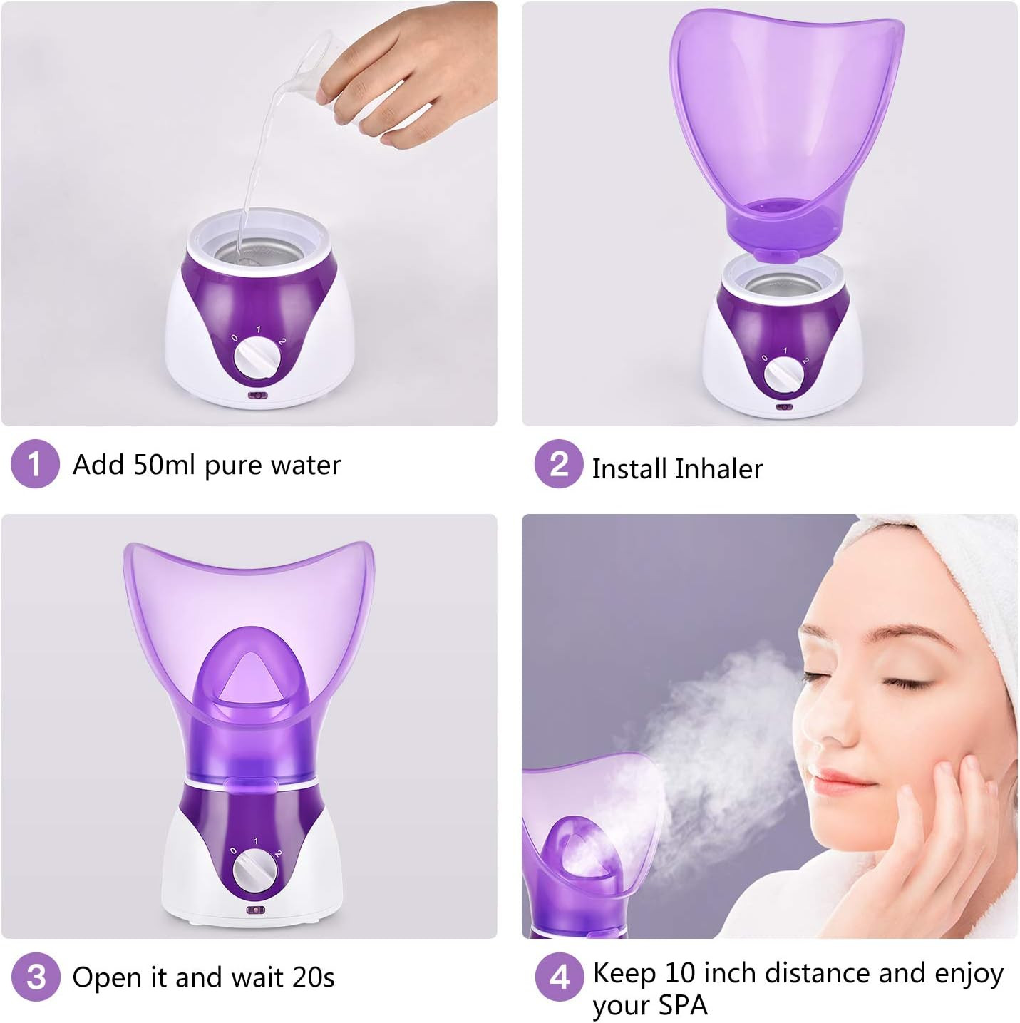Facial Steamer Nano Mister Set Mini Face Steamer Deep Cleaning Clogged Pores Kit