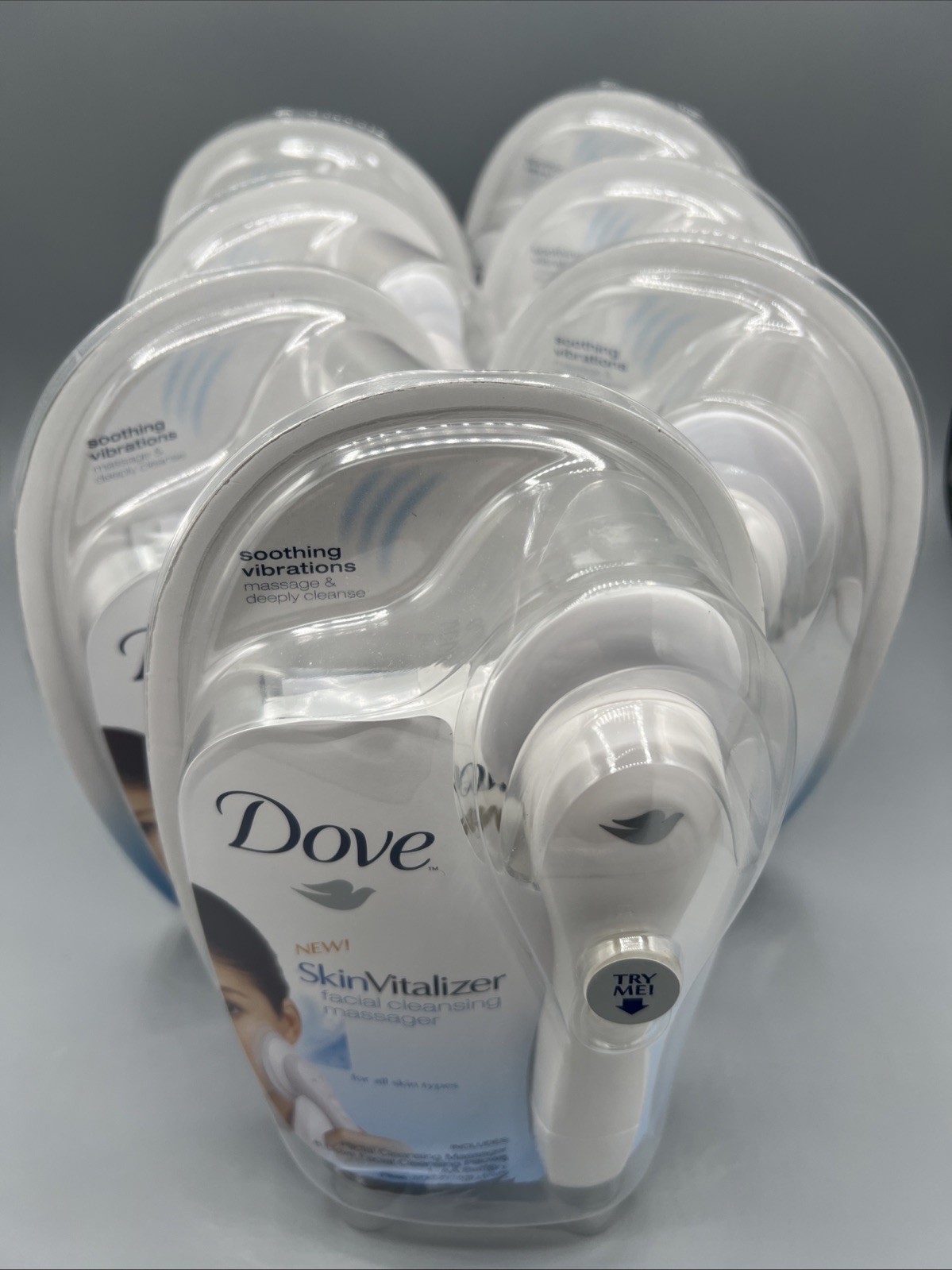 7 Dove SkinVitalizer Facial Cleansing Massagers Exfoliating Pillows NIP!