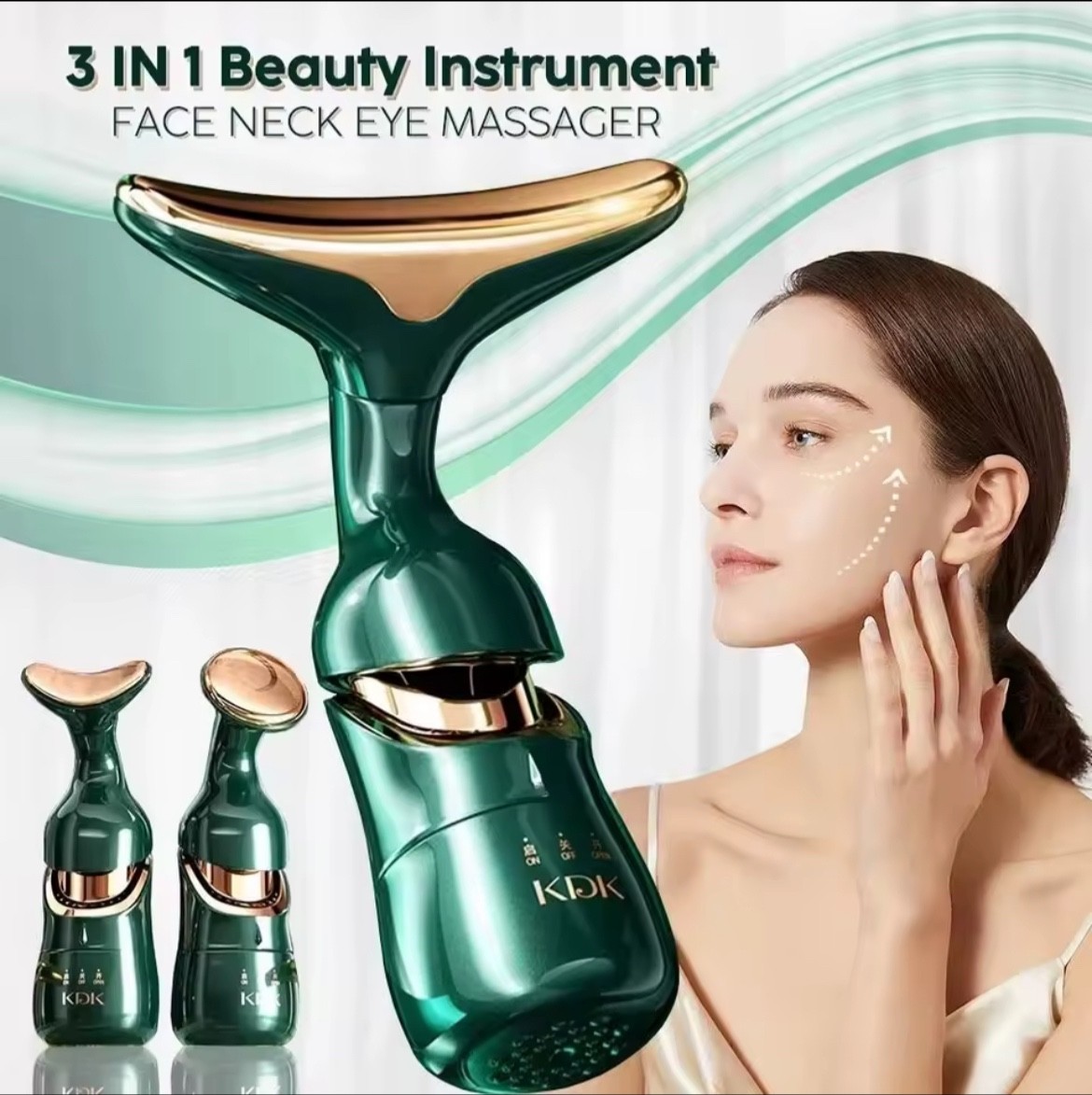 3 In 1 Facial Lifting Device Neck Facial Eye Massage Face Slimmer EMS Beauty