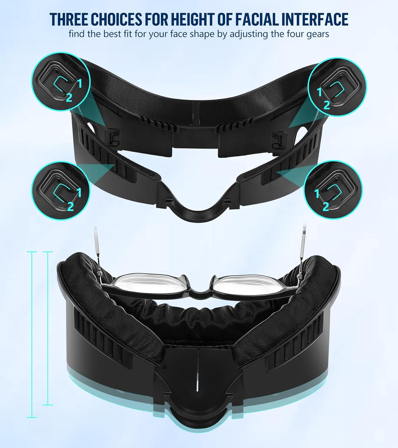 Facial Interface & Face Pad Cushion Compatible with Meta/Oculus Quest 3 Accessor