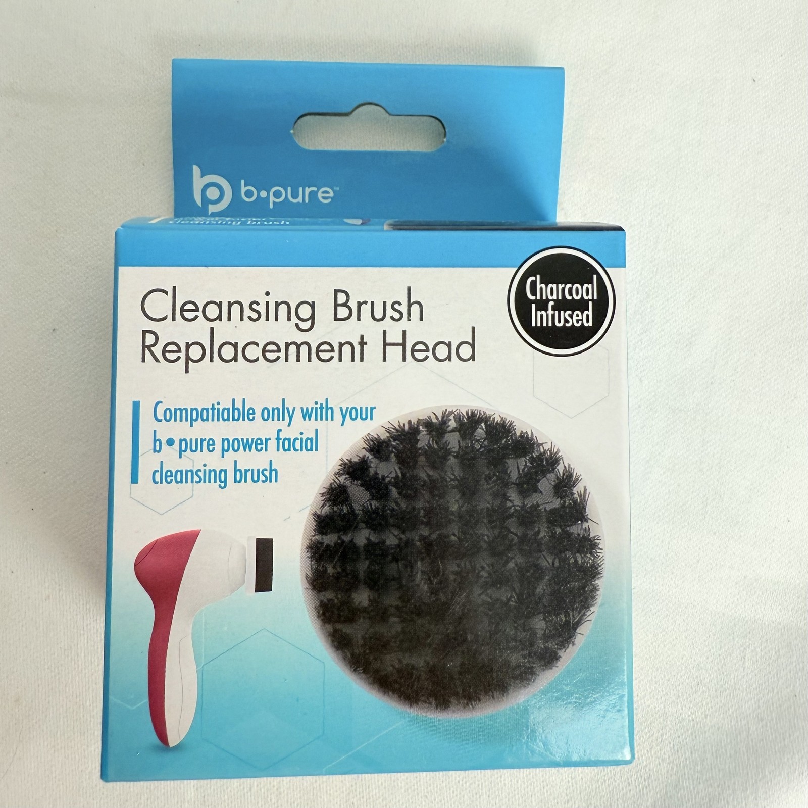 Bpure Power Facial Cleansing Brush Electric Replacement Heads Set New