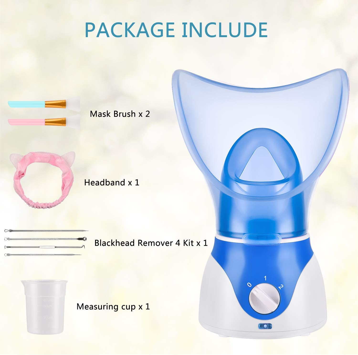 Face Steamer for Facial Deep Cleaning, Facial Steamer for Women, 2 Modes Nano Io