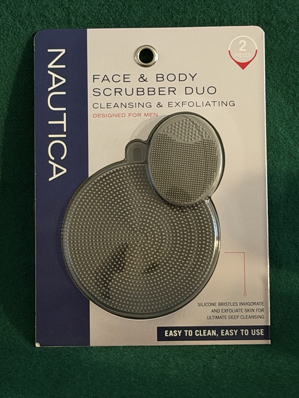 NAUTICA Face & Body Scrubber Duo Cleansing & Exfoliating Designed for Men