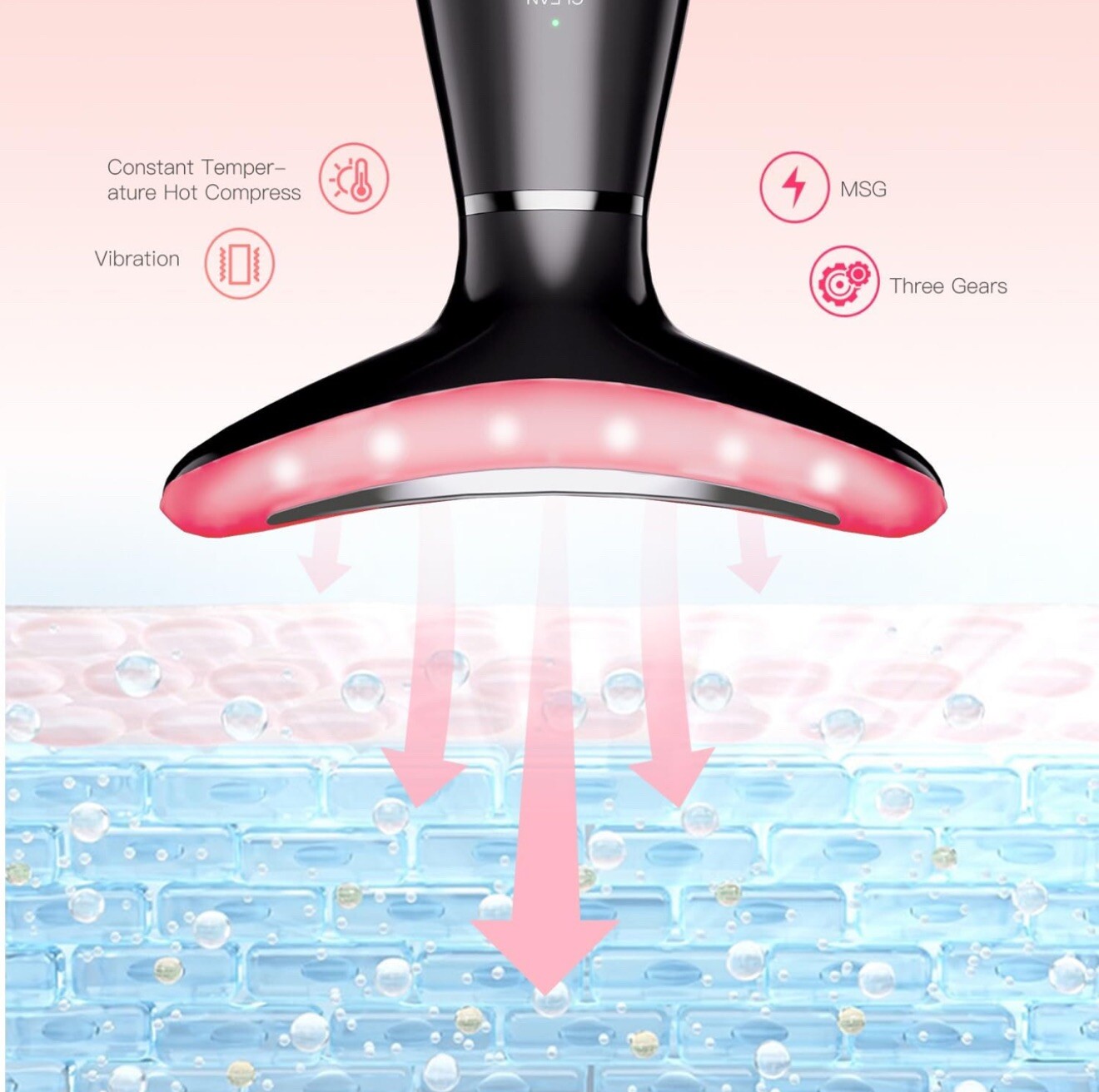 Face Neck Tool for Skin Care,3 in 1 Portable Beauty Device for Skin Massager