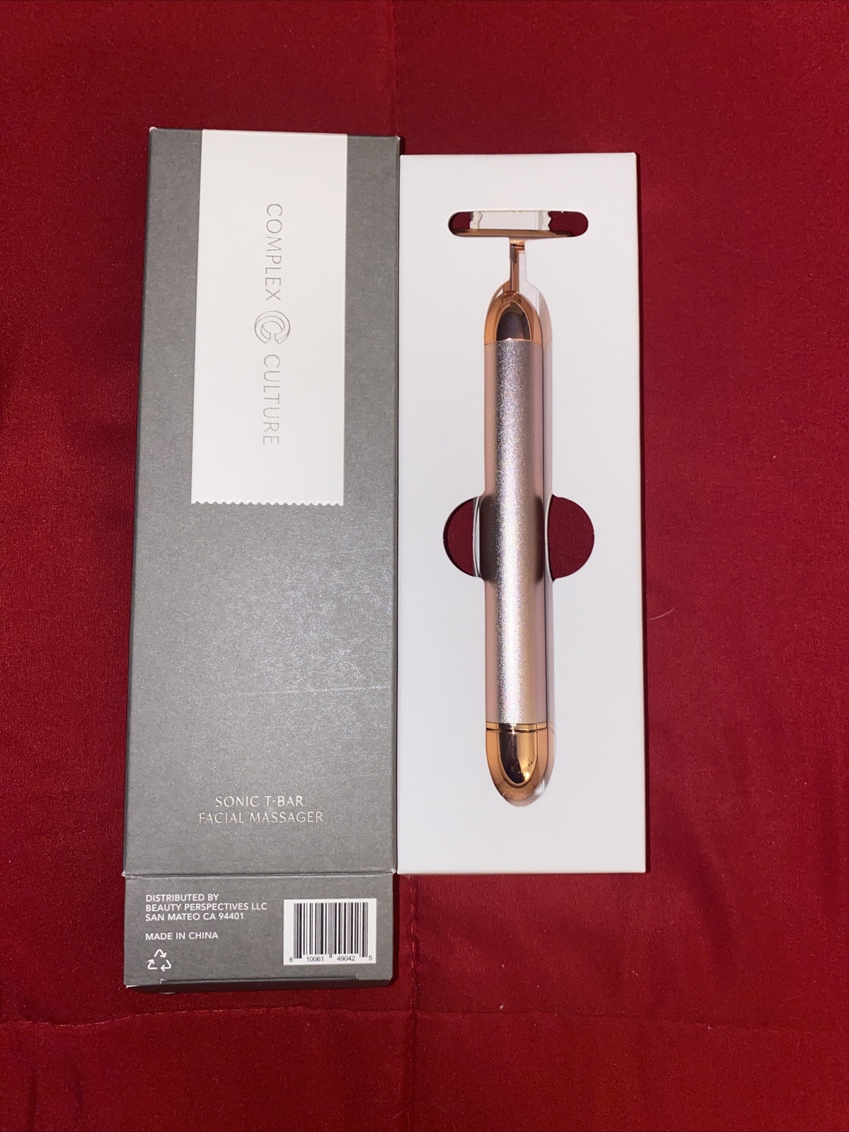 COMPLEX CULTURE Sonic T-Bar Facial Massager NIB RETAILS~$58