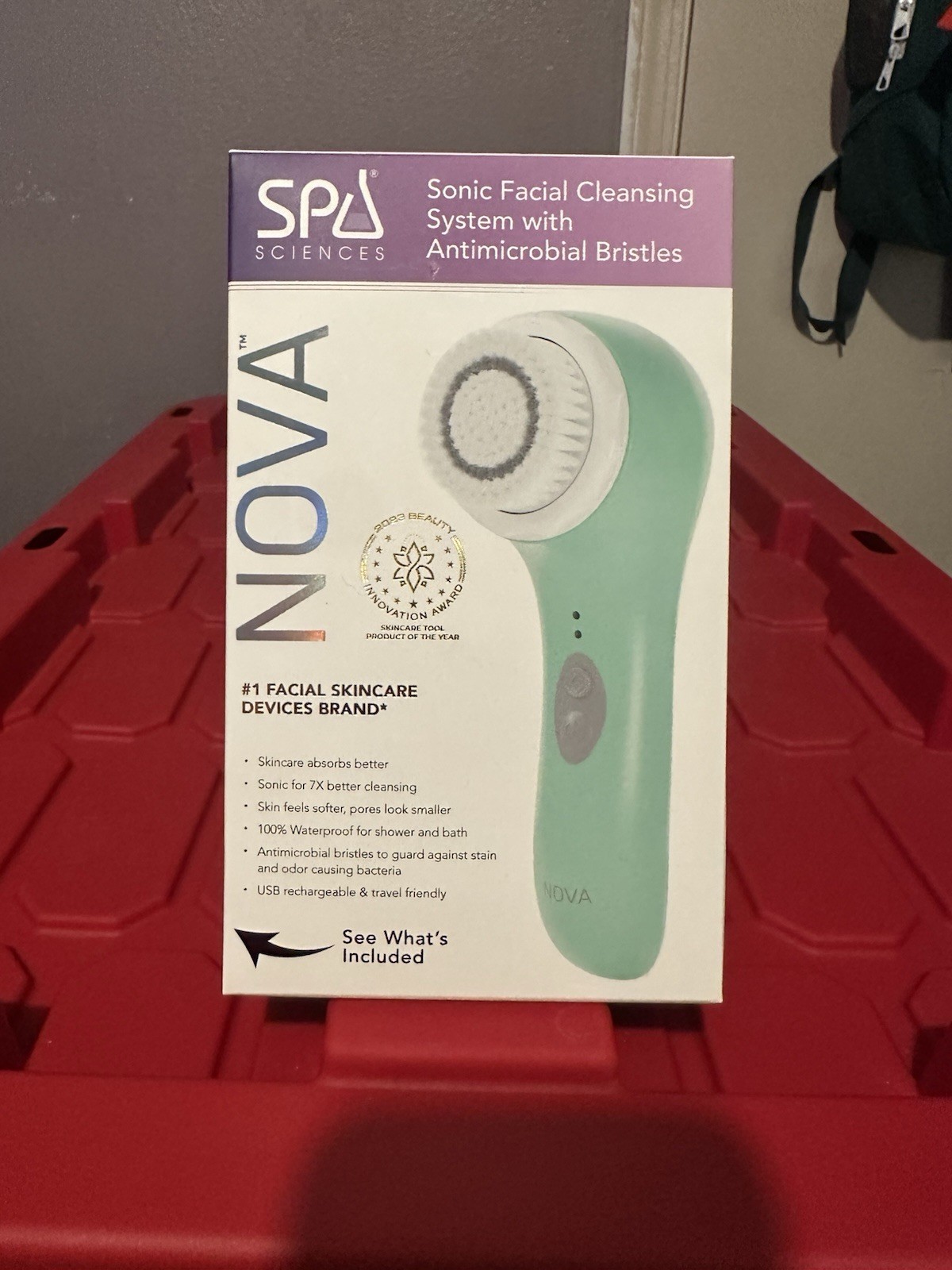 SPA Sciences NOVA Electric Facial Brush USB Rechargeable Antimicrobial