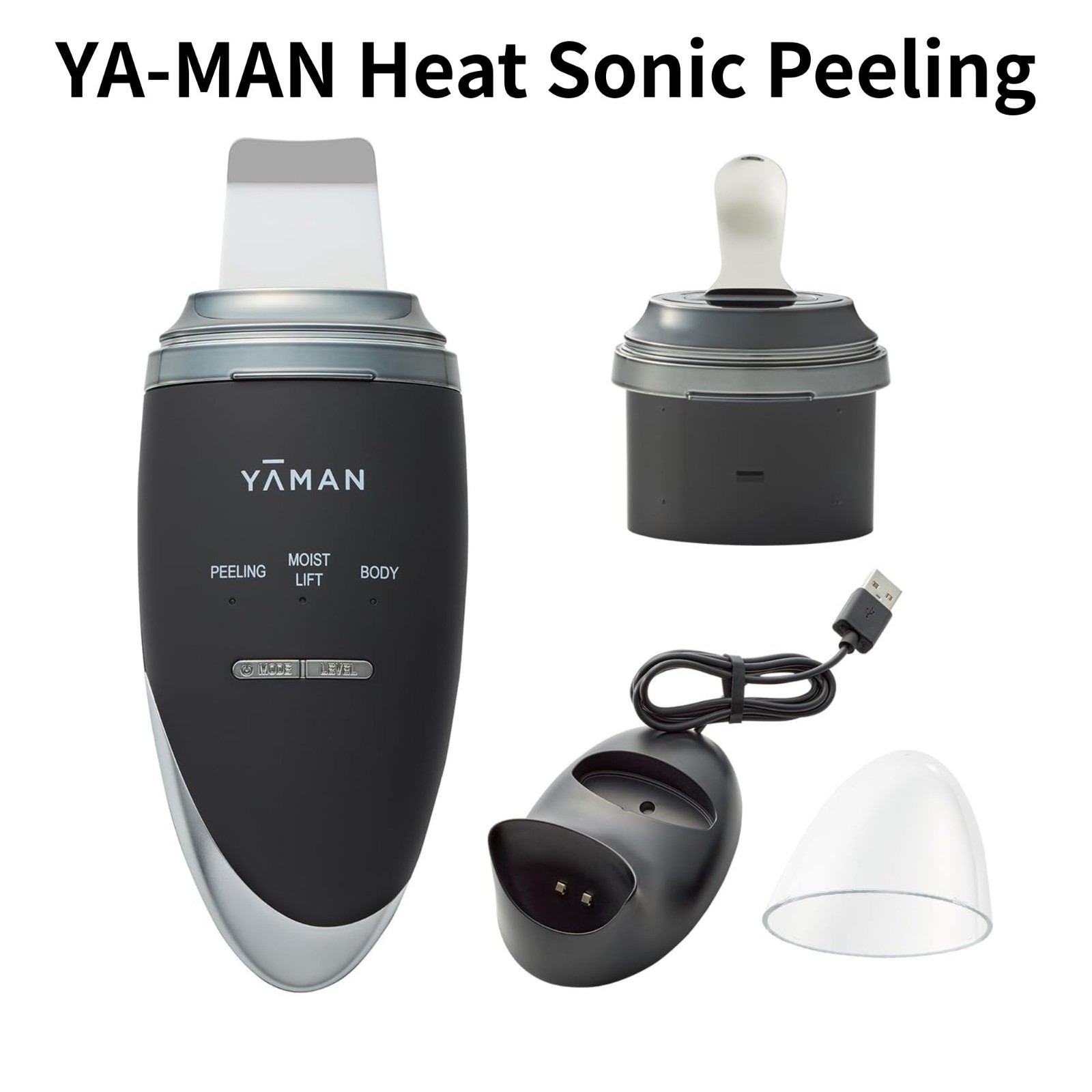 YA-MAN Heat Sonic Peeling for Salon PSM160BAM Water Peeling Facial Device Black