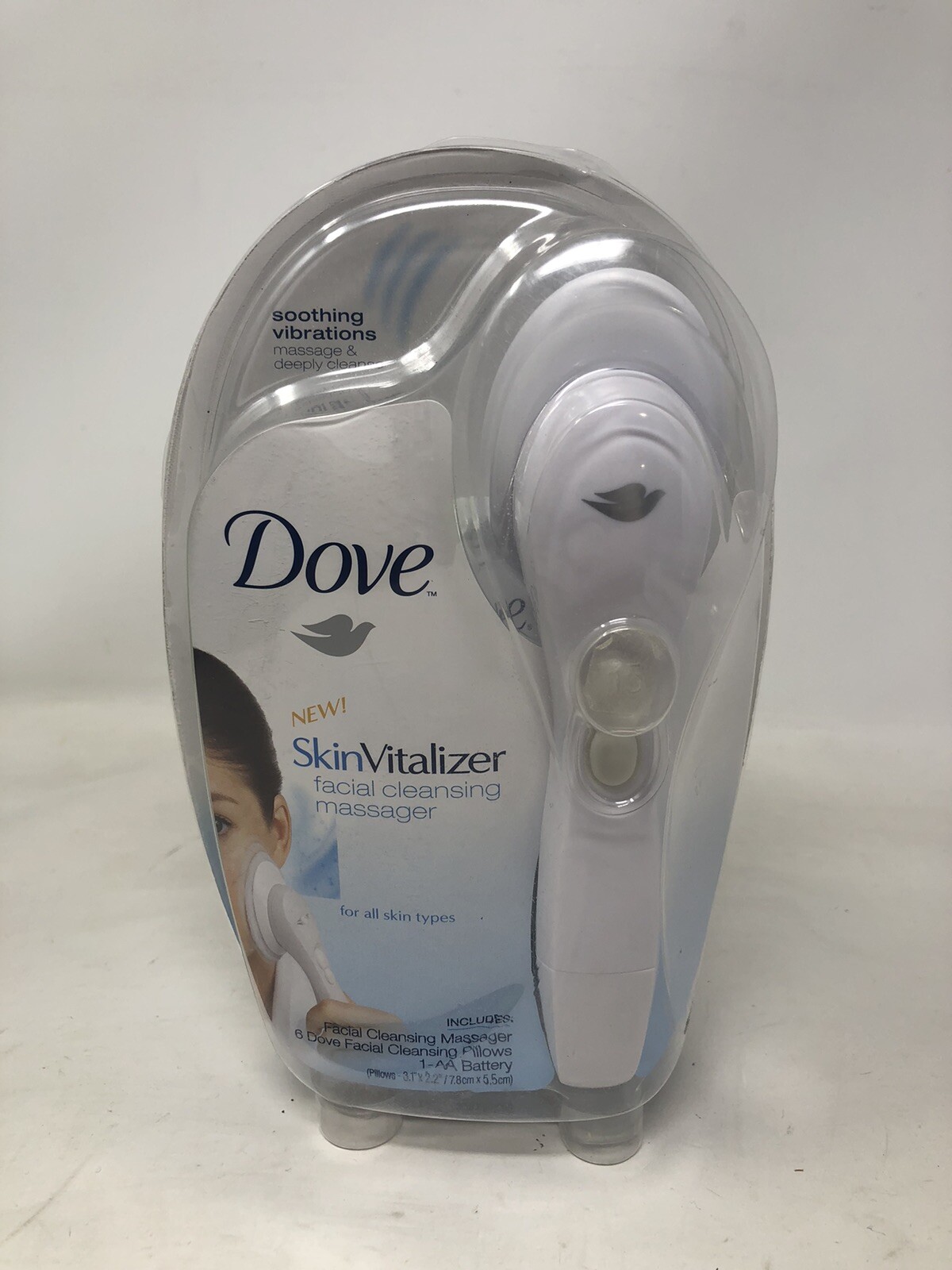 Dove SkinVitalizer Facial Cleansing Massager Includes 6 Exfoliating Pillows