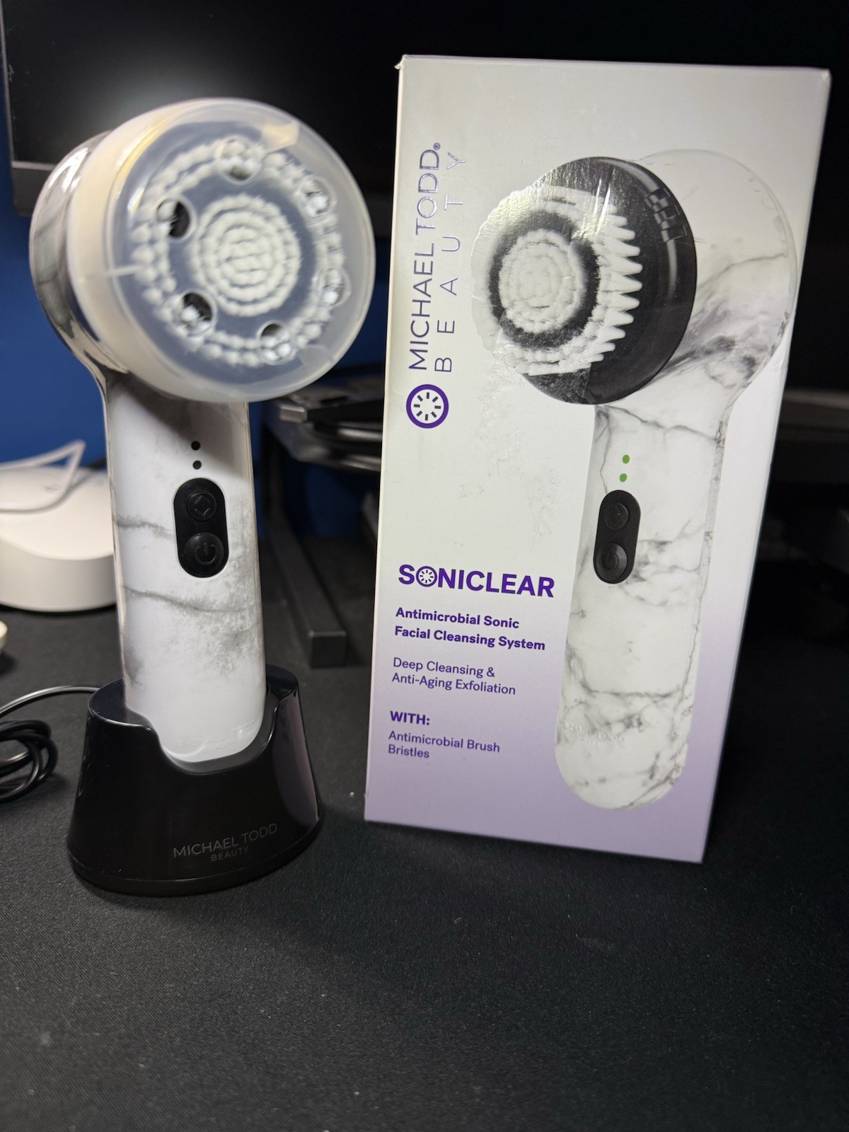 Michael Todd Beauty Soniclear Antimicrobial Wireless Charging Waterproof Brush
