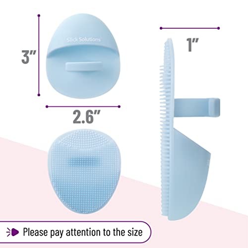 Slick- Silicone Facial Cleansing Brush, 4 Pack, Silicone Face Pinkpurpleblue