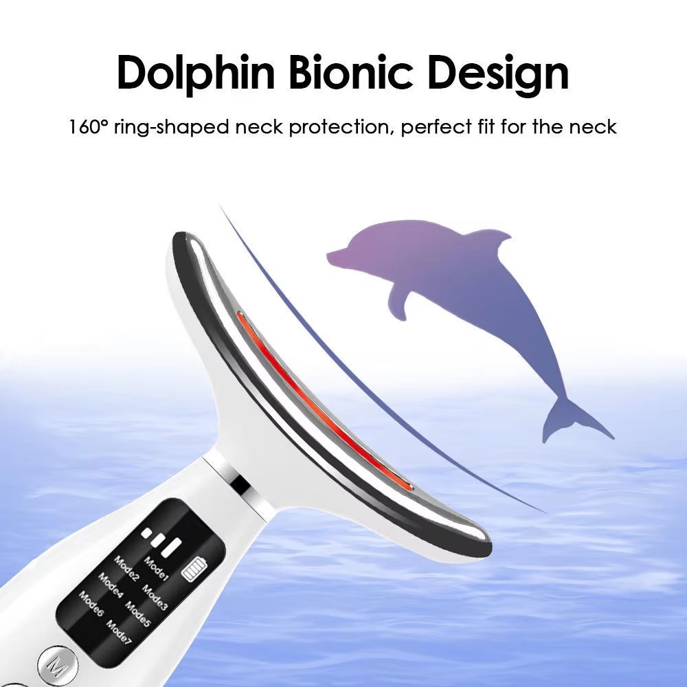 Facial and Neck Massager Vibration Heating Device Portable Skin Care Tool