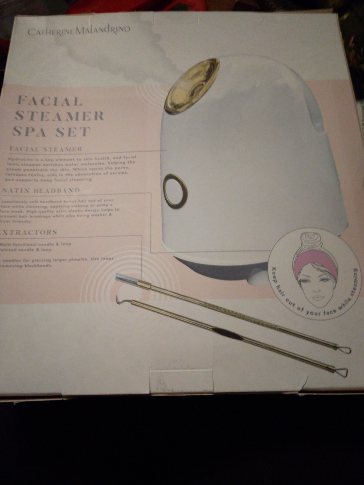 New in box. Never used. FACIAL STEAMER SPA. CATHERINE MALANDRINO