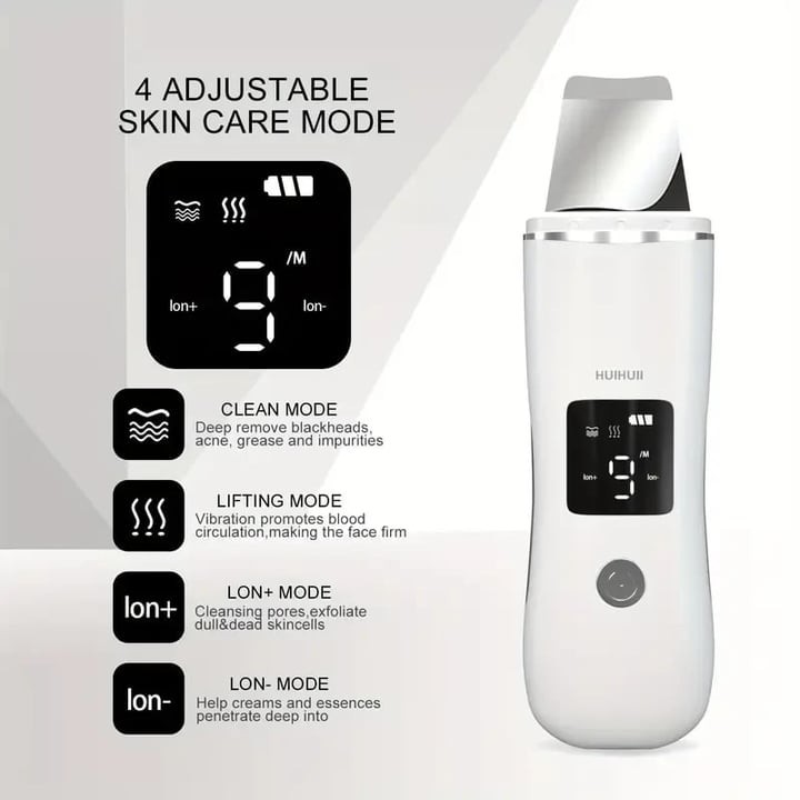 Facial Cleansing Device USB Rechargeable Face Care Beauty Tool LCD Display