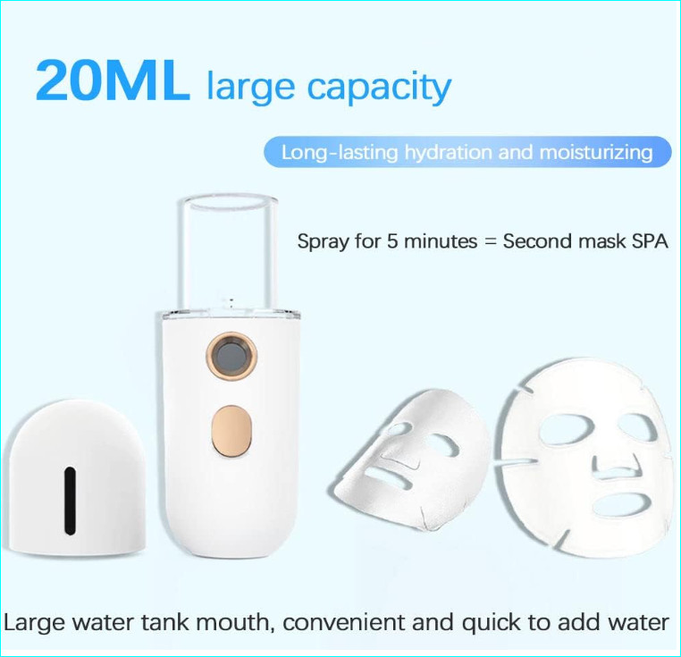 Portable Hydrating Nano Mister, Mini Facial Steamer for skincare, Handheld