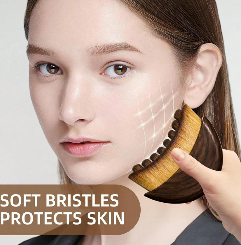 Free Shipping Lymphatic Contour Face Brush, Dry Brushing Face Brush