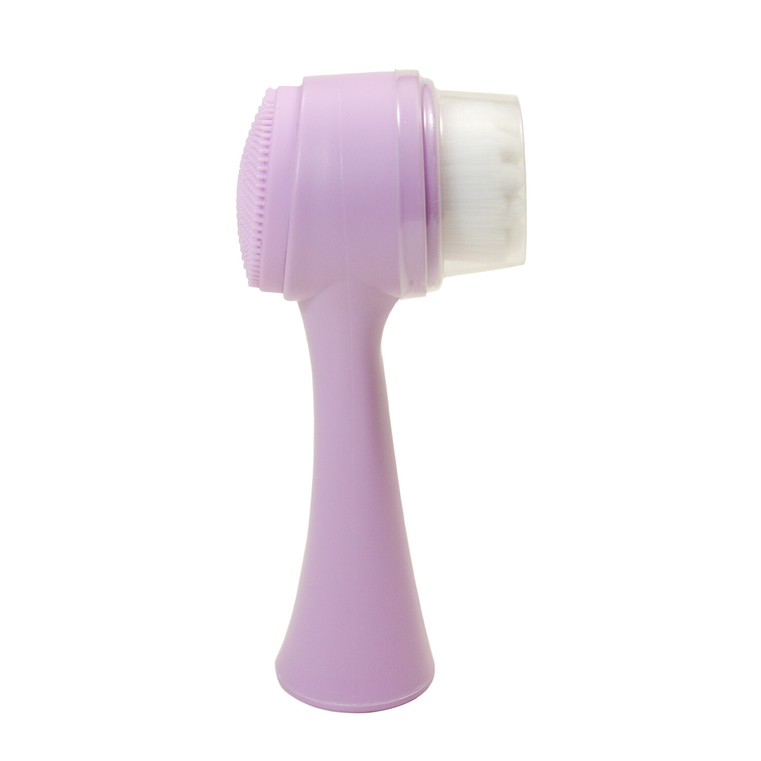 Sassy + Chic Cleansing Duo Facial Brush Beauty Skin Care Hand Tool Purple Handle