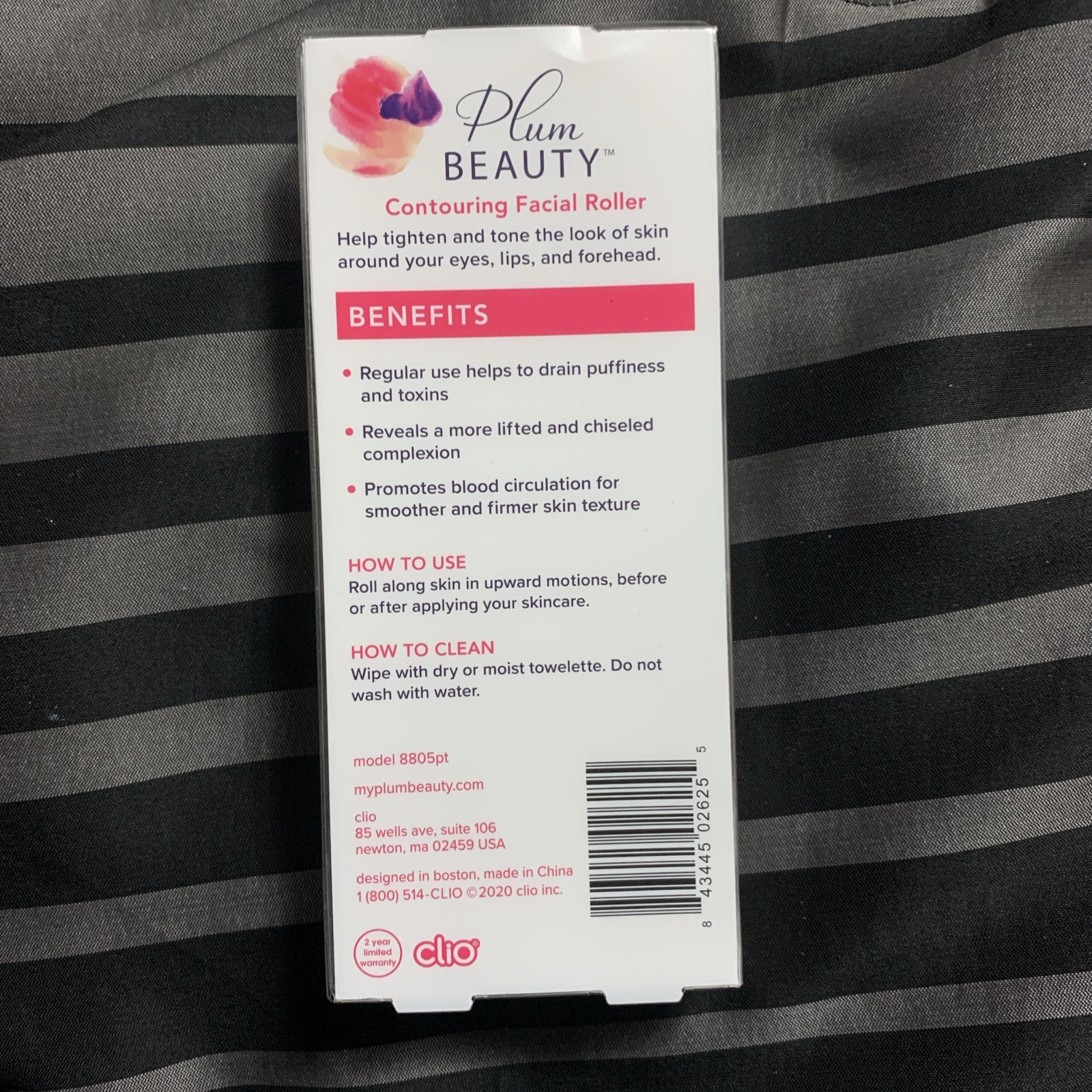 Plum Beauty Contouring Facial Roller for Puffiness Reduction