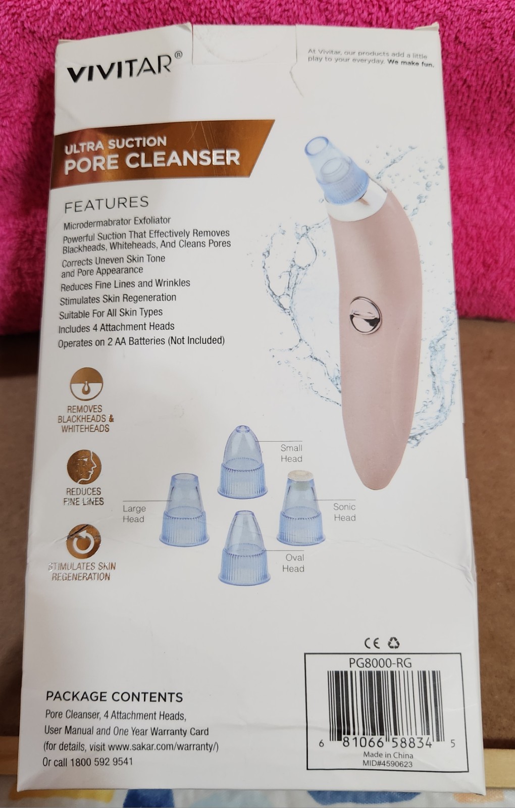 Vivitar Simply Beautiful Ultra Suction Pore Cleanser Metallic Series New