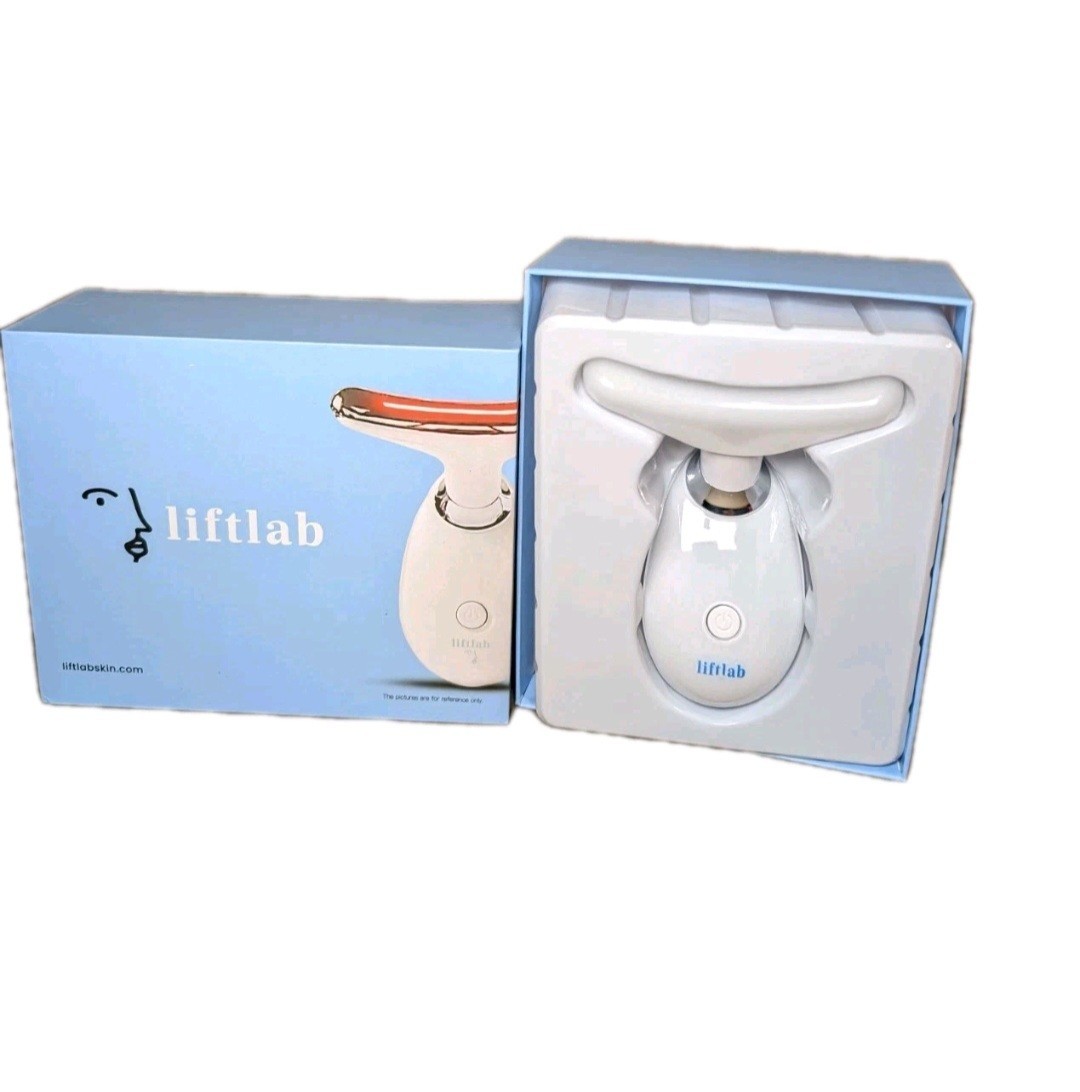 LiftLab Skin Sculptor LED Facial Neck Massager 3-in-1 W/ Revitalizing 5X Gel NEW