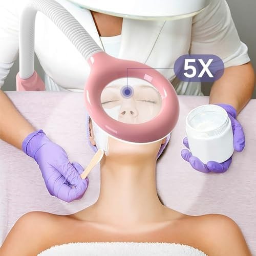Facial Steamer Professional, Facial Steamer with Magnifying Lamp for Esthetician