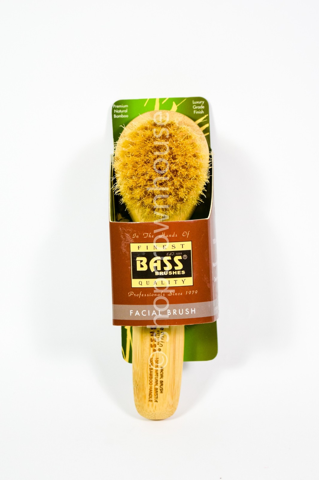 Bass 406 Dark Bamboo Facial Brush With Natural Bristles