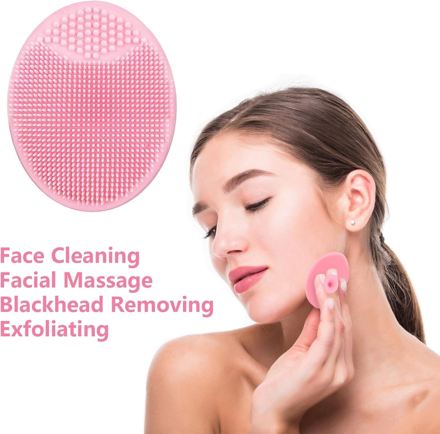 20PCS Face Scrubber,Silicone Facial Cleansing Brush Face Exfoliator Pads Face…