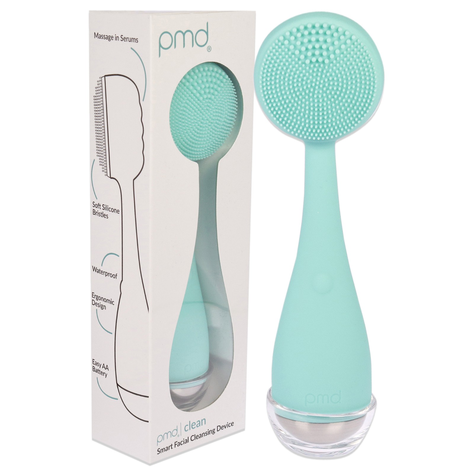 PMD Clean – Teal with White by PMD for Unisex – 1 Pc Facial Brush