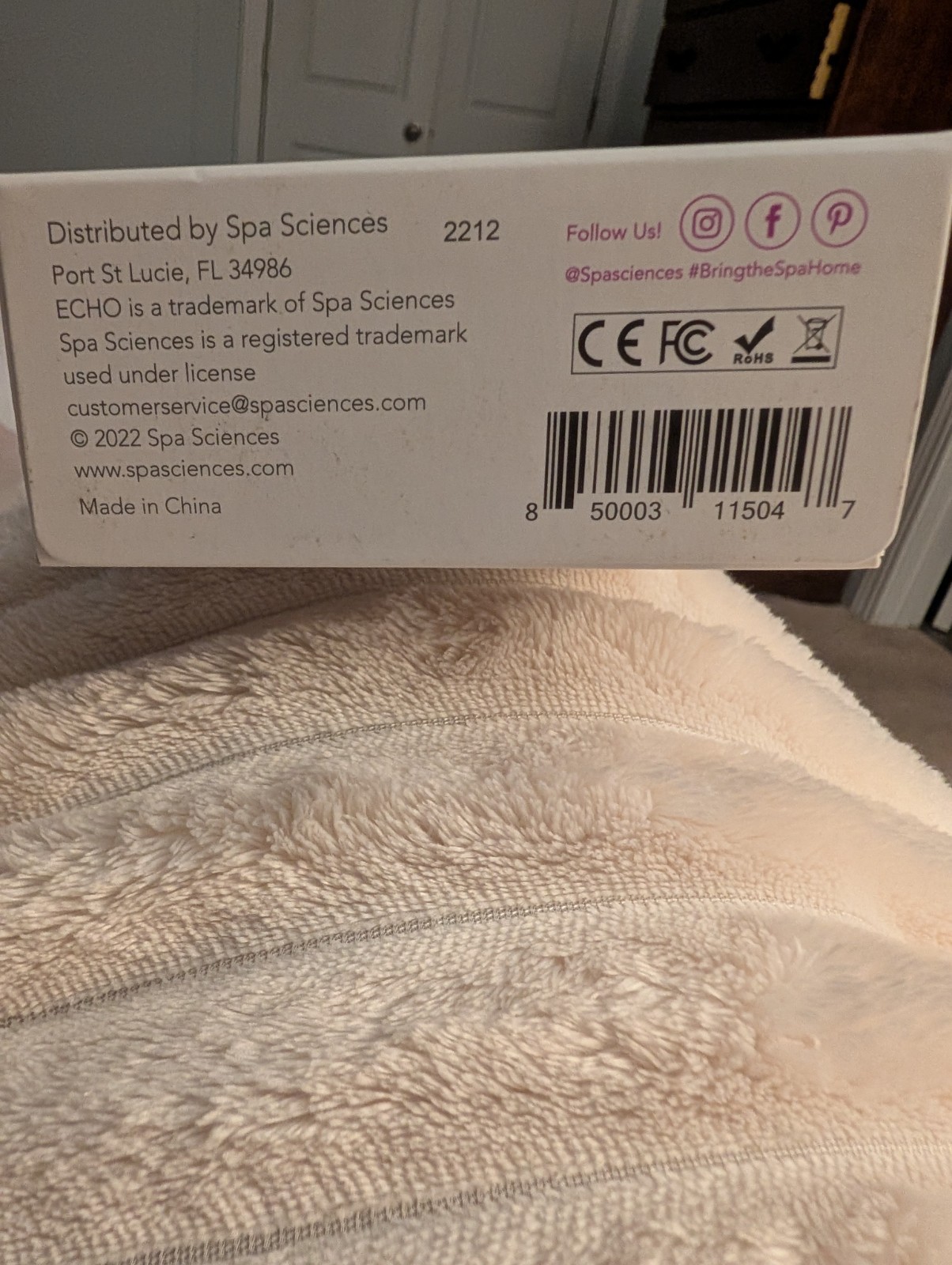 Spa Sciences ECHO Rechargeable Antimicrobial Sonic Makeup Brush