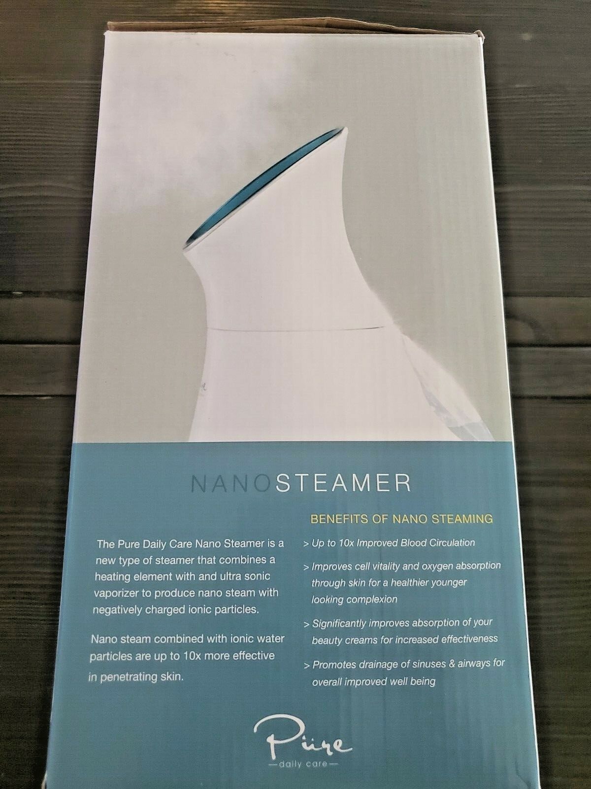 Pure Daily Care NanoSteamer Large 3-in-1 Nano Ionic Facial Steamer with 5 Piece