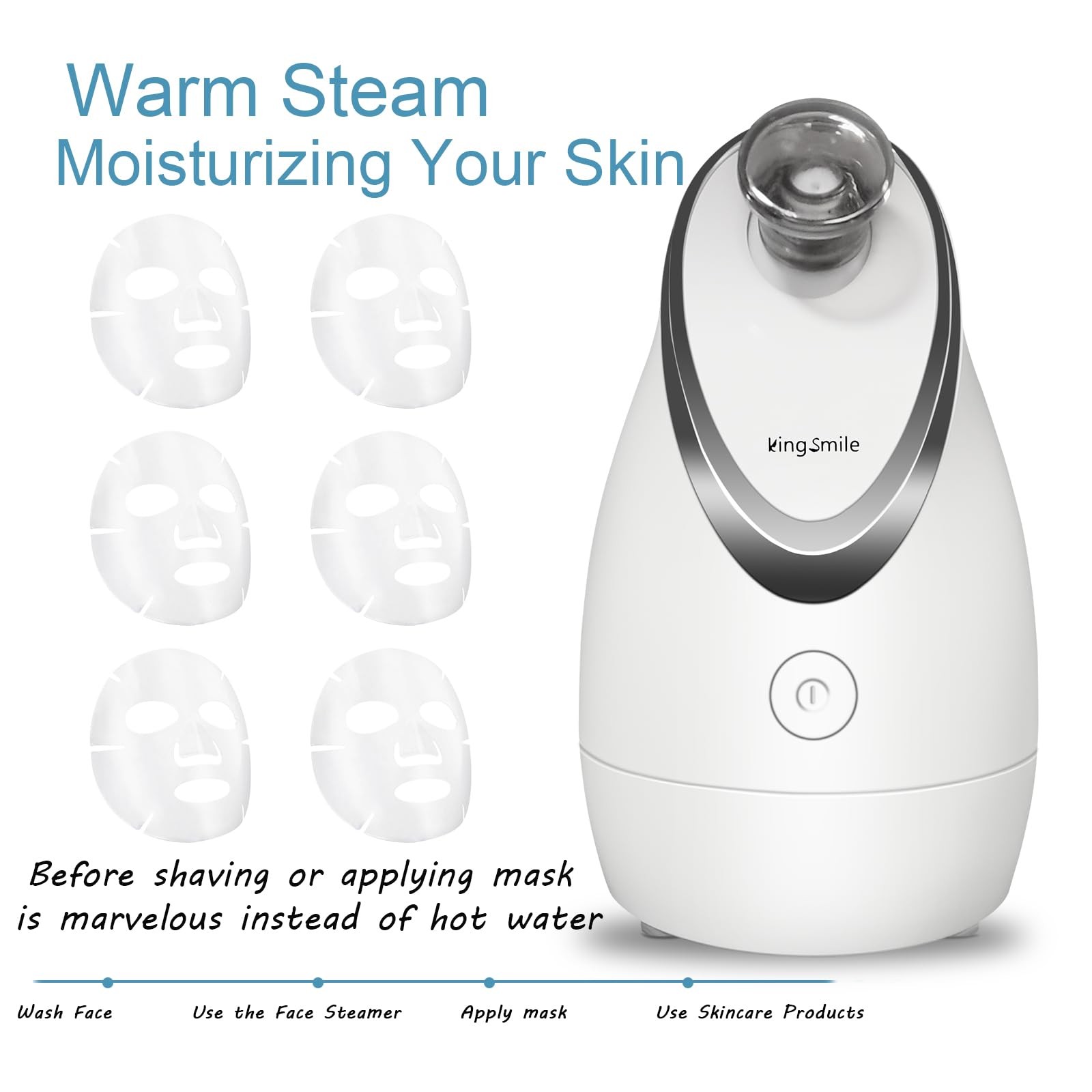 Facial Steamer Nano Ionic Warm Mist Aromatherapy Humidifier Skin Spa Home Use 80