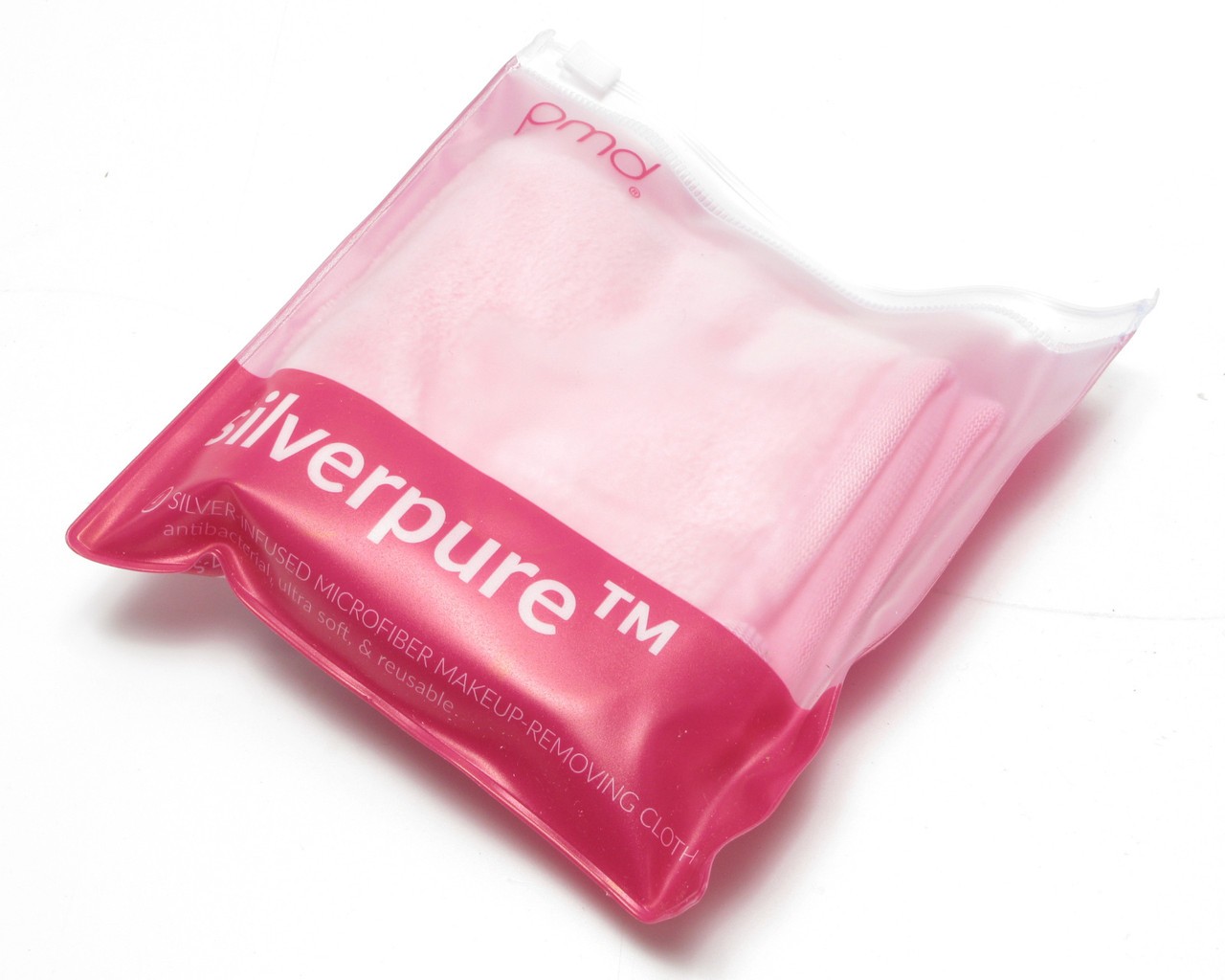 PMD Clean Pro Rose Quartz Facial Cleaning Device w/Silverpure Cloth