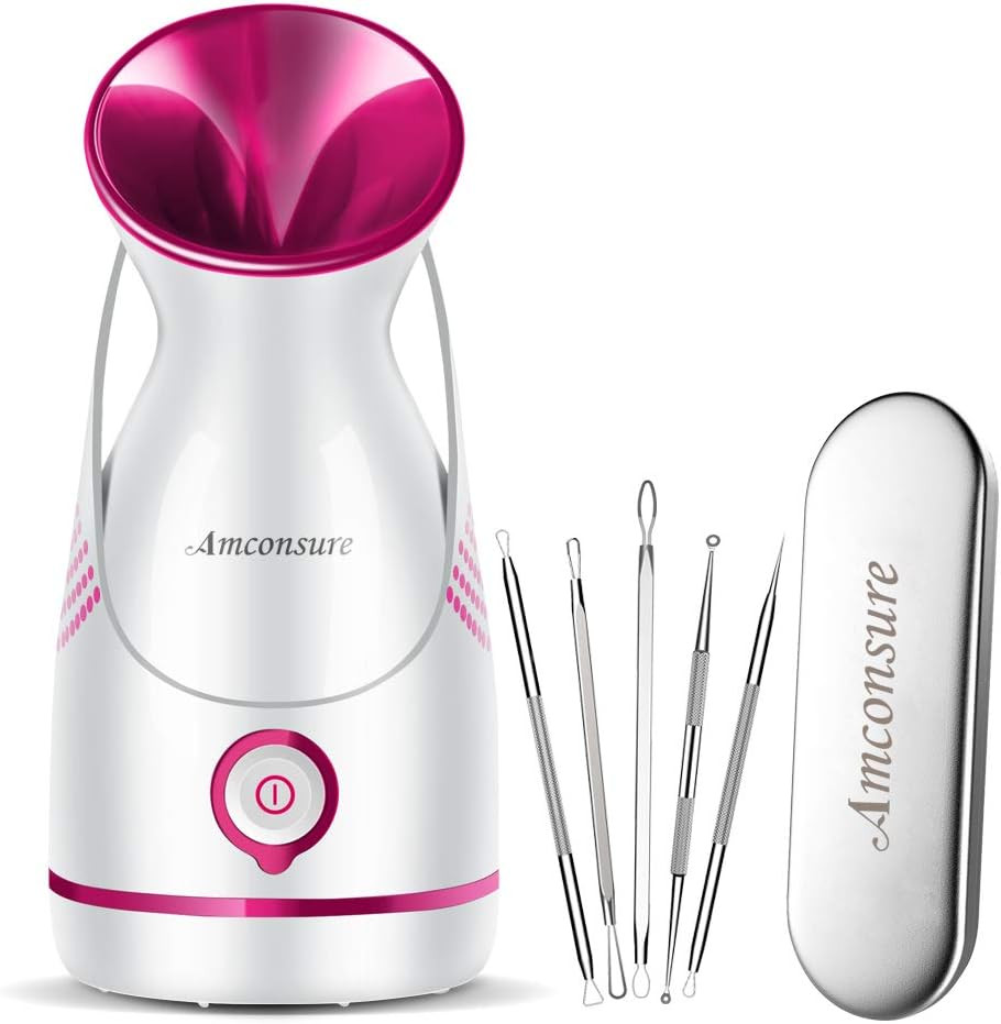 Facial Steamer – Nano Ionic Face Steamer Warm Mist Steamer for Home Sauna SPA, H