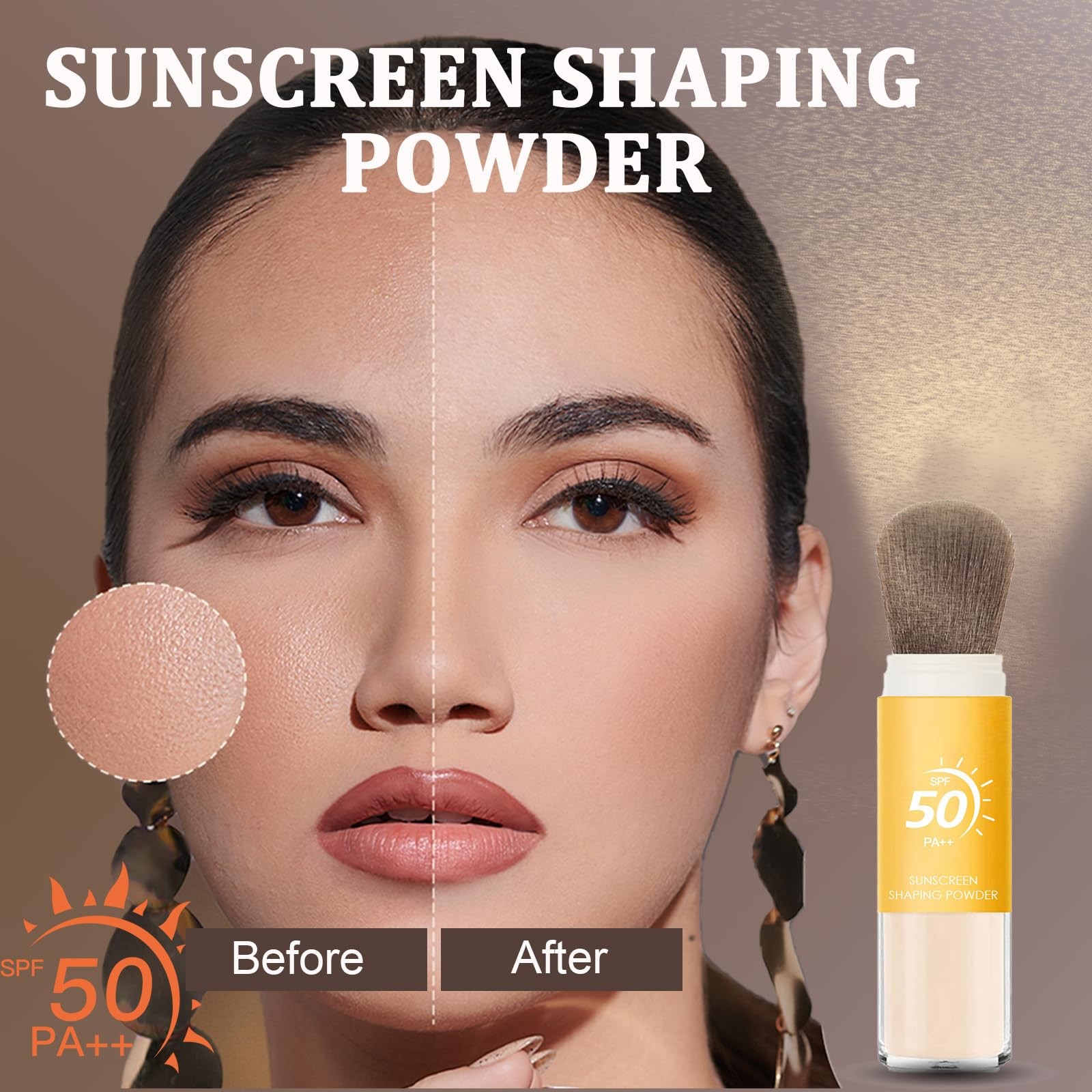 Mineral Sunscreen Setting Powder SPF 50, 1 Ounce (Pack of 1), Clear
