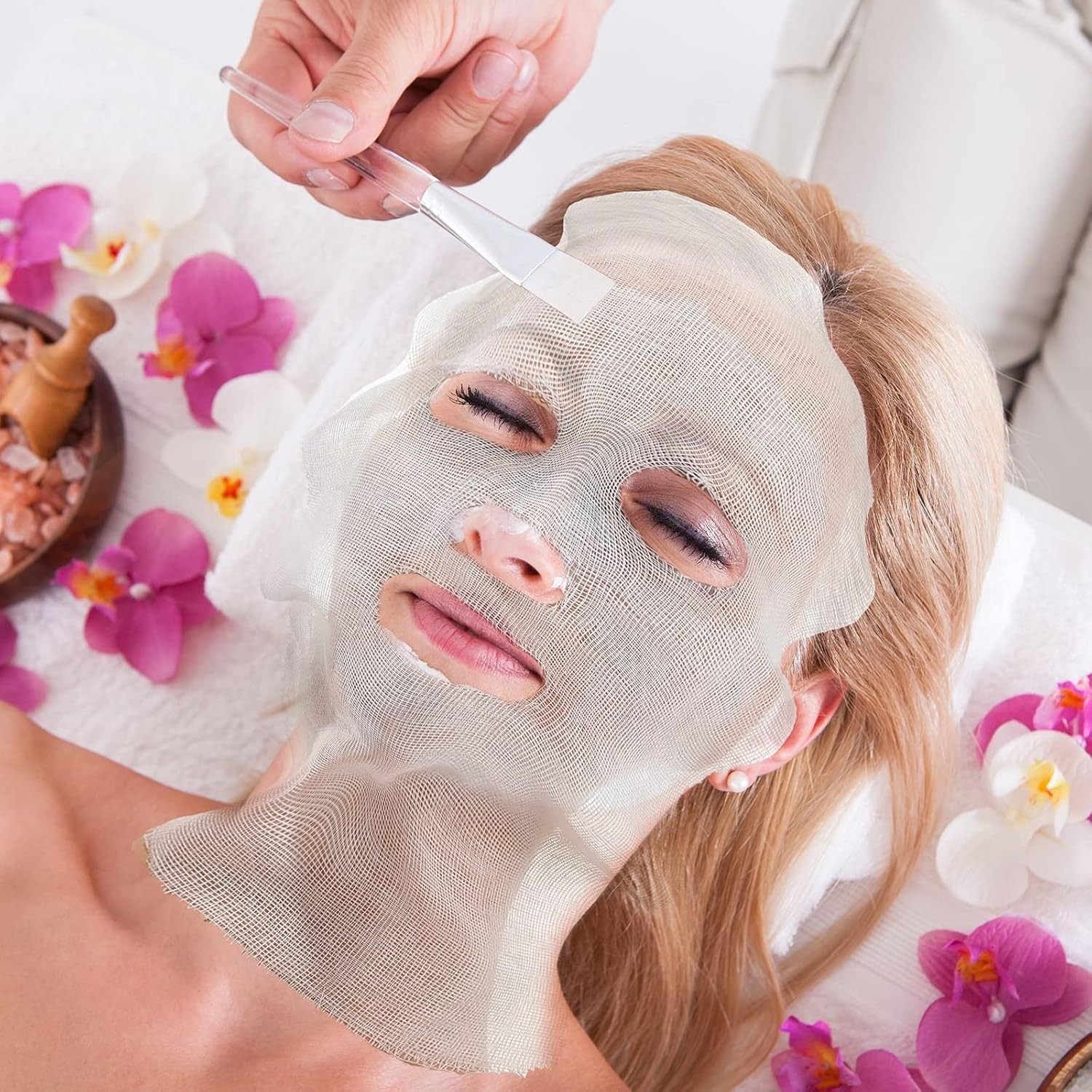 150 almohadillas de gasa de algodón precortadas para el cuidado facial, de alta