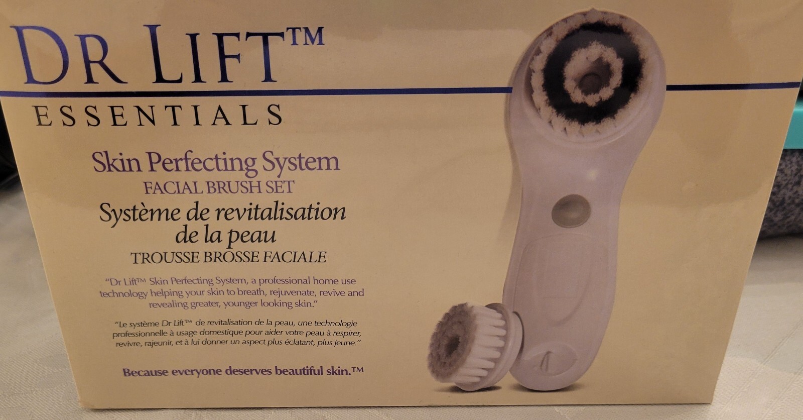 Dr. Lift Essentials Skin Perfecting System Facial Brush Set Brand New In Box