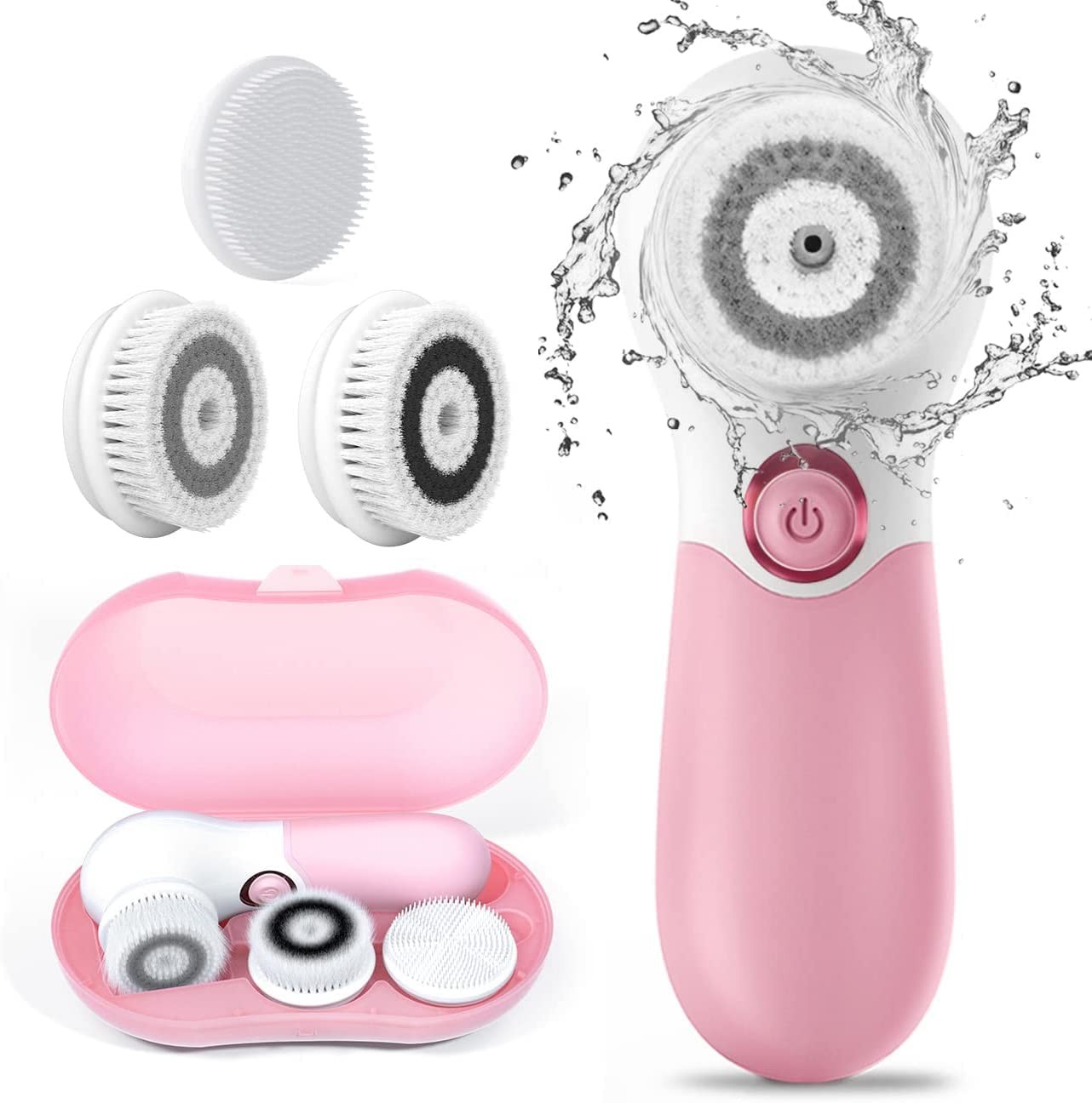 Spin Brush Face Cleanser 3 Heads Deep Cleansing Exfoliating Massaging Tool
