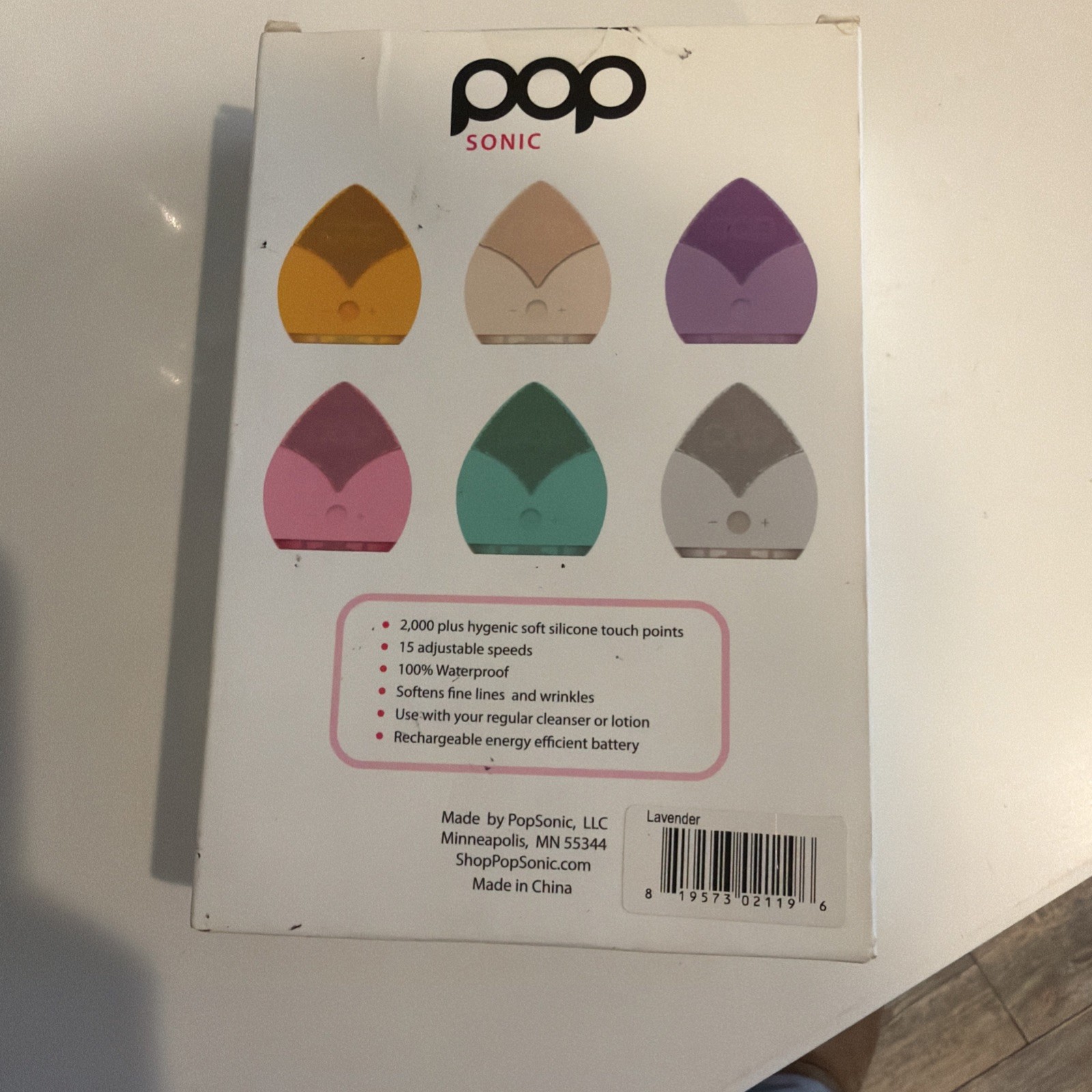 NEW IN BOX – Pop Sonic Leaflet Facial Cleansing Device Purple