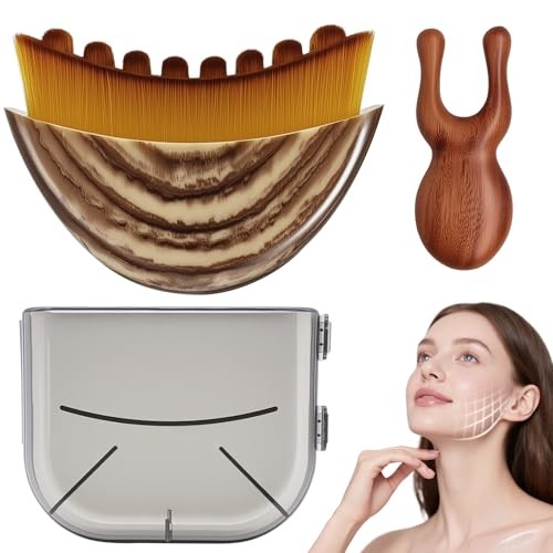 Lymphatic Contour Face Brush,Lymphatic Drainage Brush, Dry Brushing Face 1+1pcs