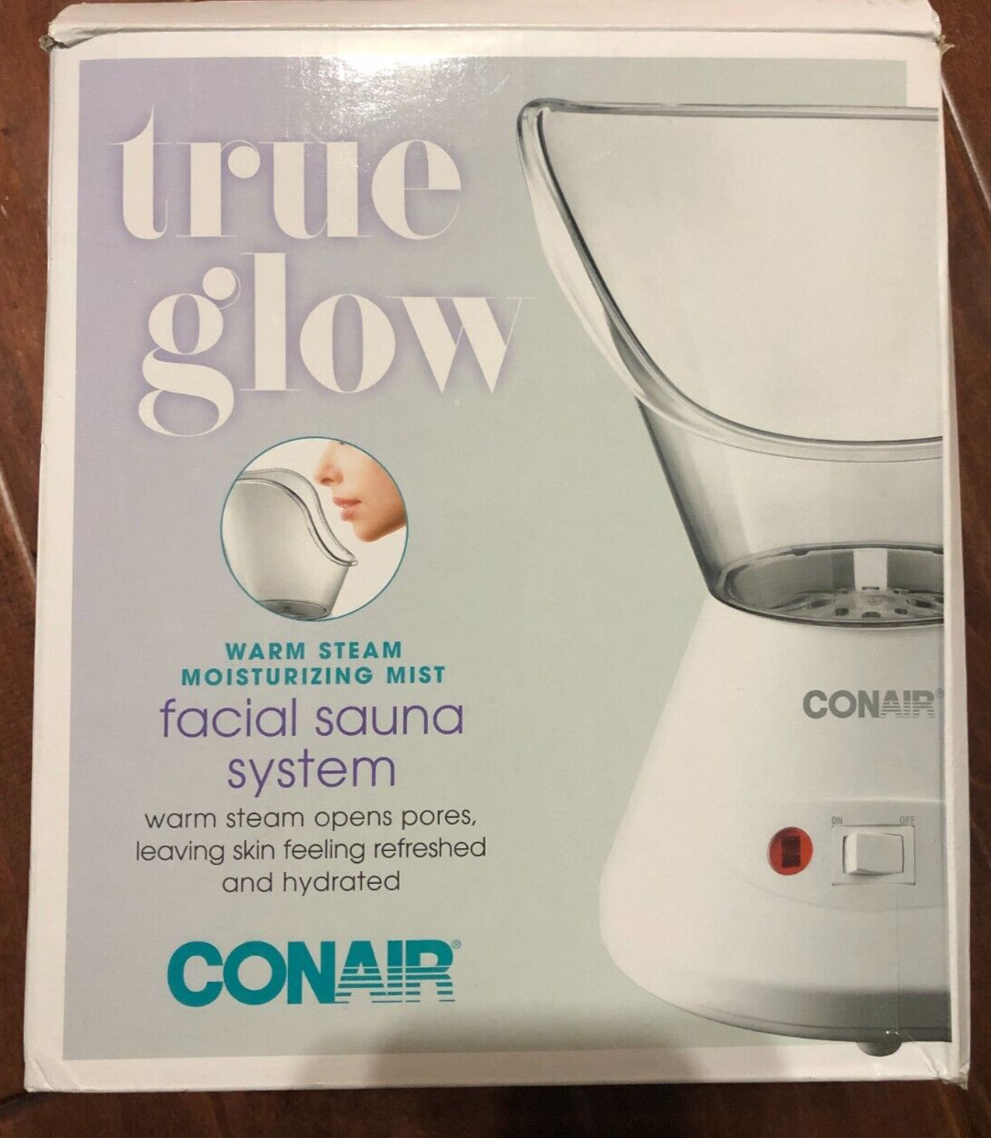 Conair True Glow Warm Steam Moisturizing Mist Facial Sauna System White