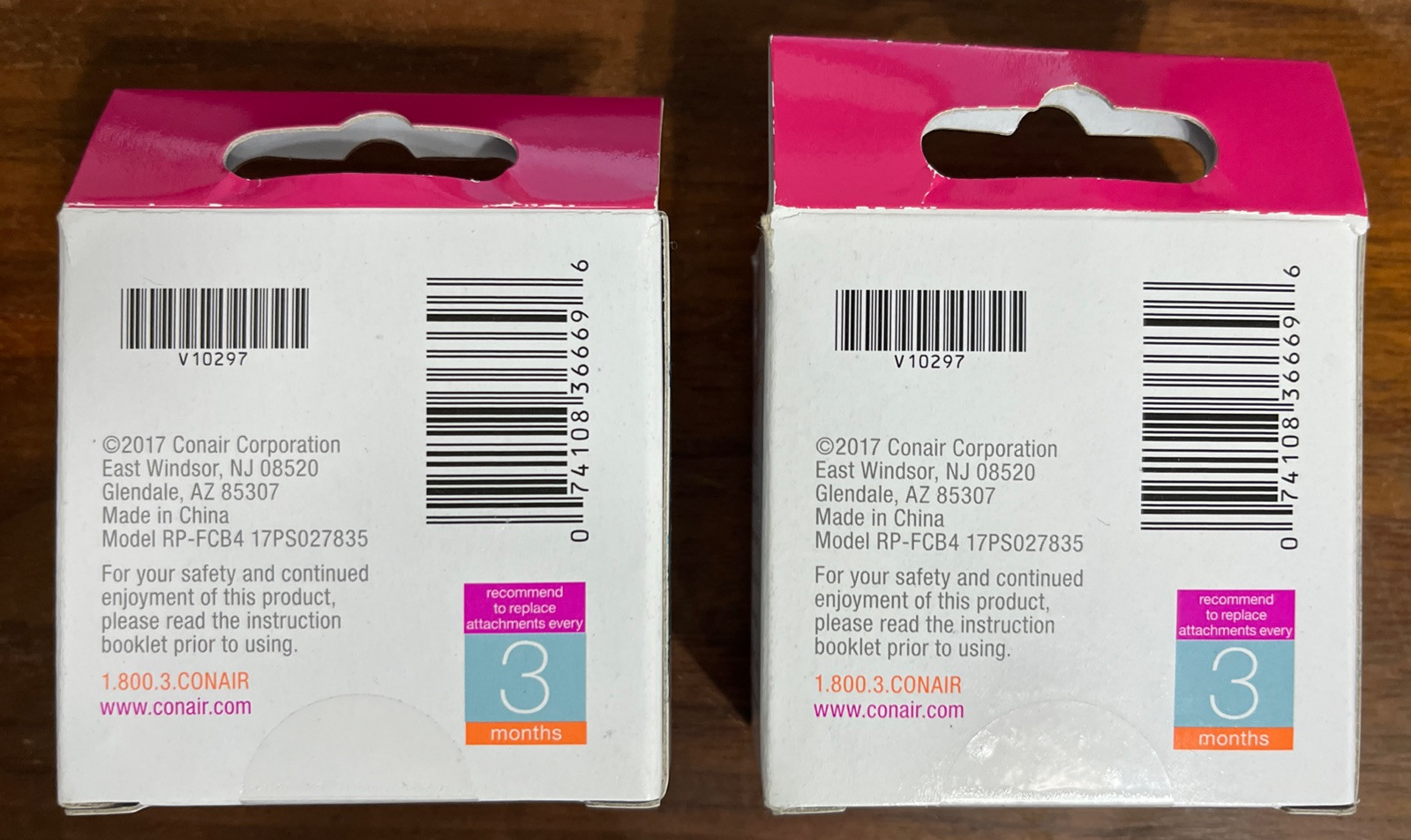 4 Conair “true glow”(Pink) replacement brush Head 2 Boxes Of 2 Brush Heads Each