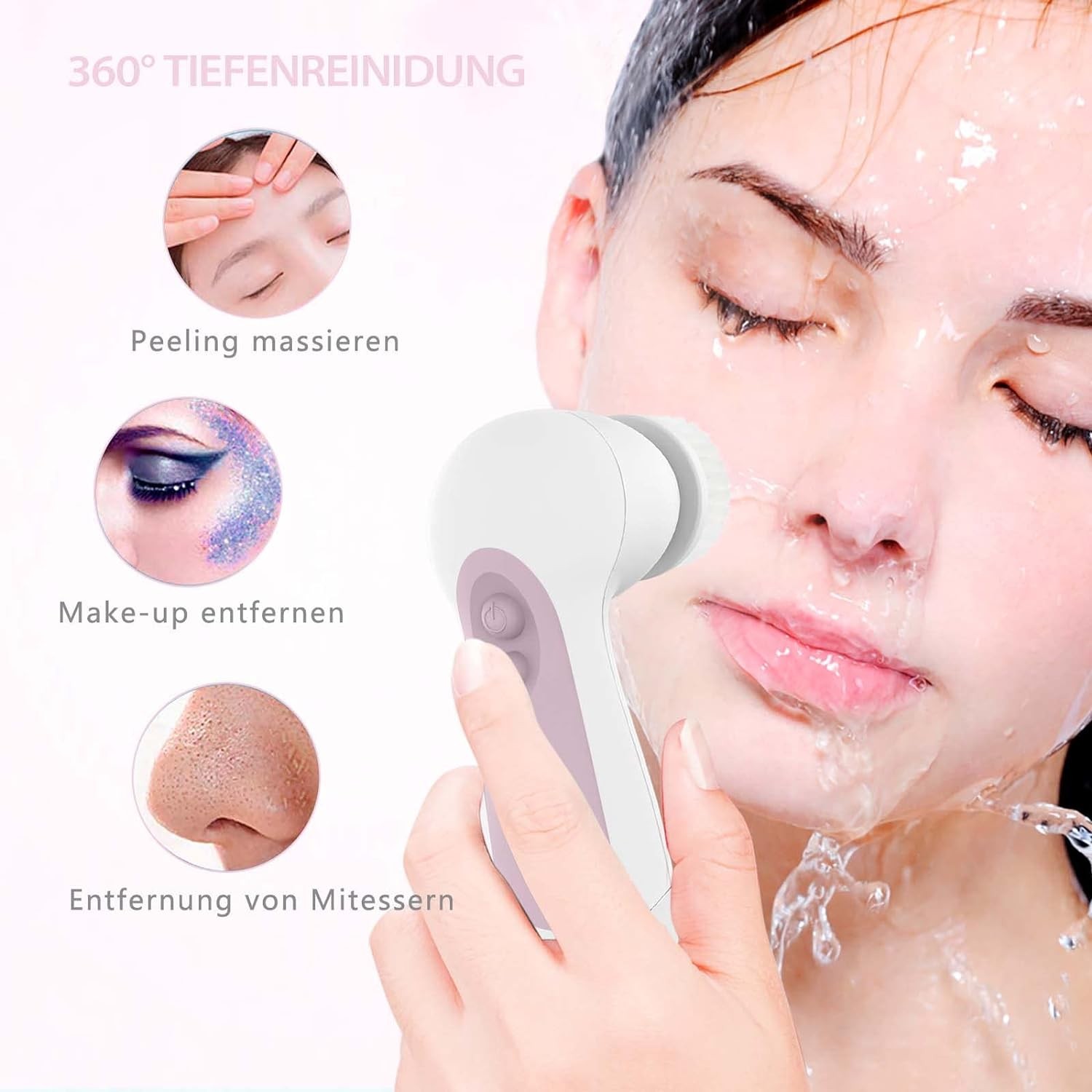 Depurador facial, cepillo de limpieza facial, cuidado de la piel exfoliante
