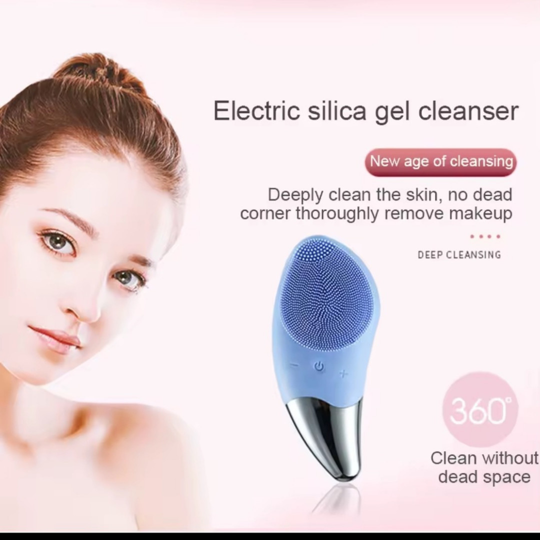 Silicone Electric Face Cleansing Brush, Massage Relaxation Tool