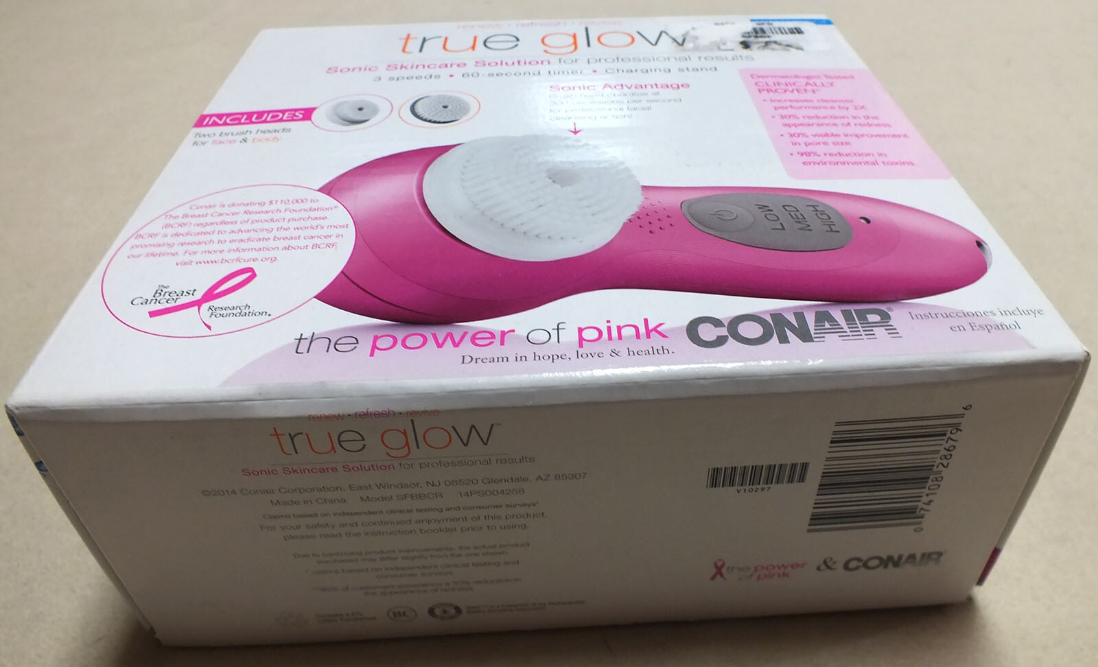 Conair True Glow Sonic Skincare Solution System The Power of Pink New